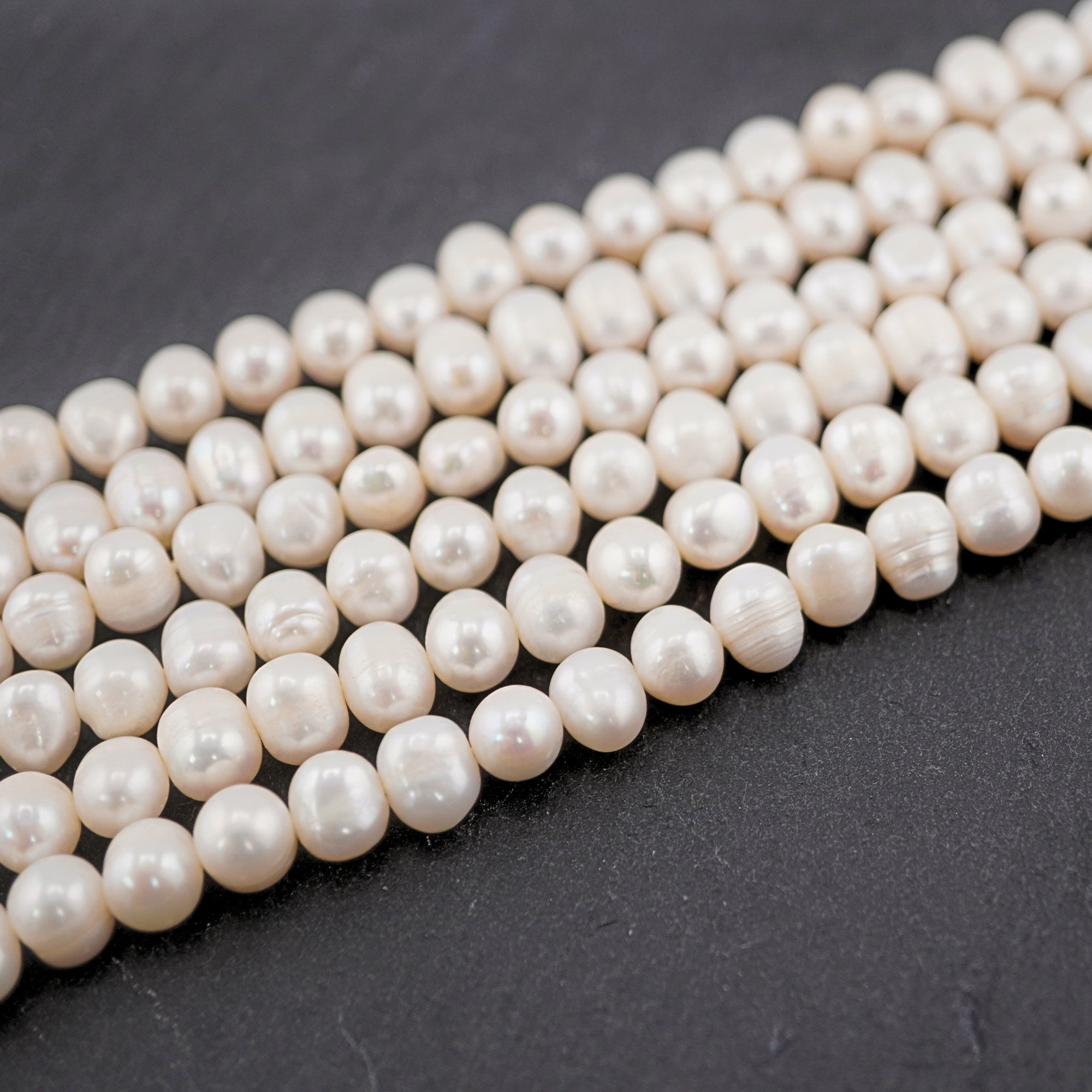 White Potato Freshwater Pearls Beads