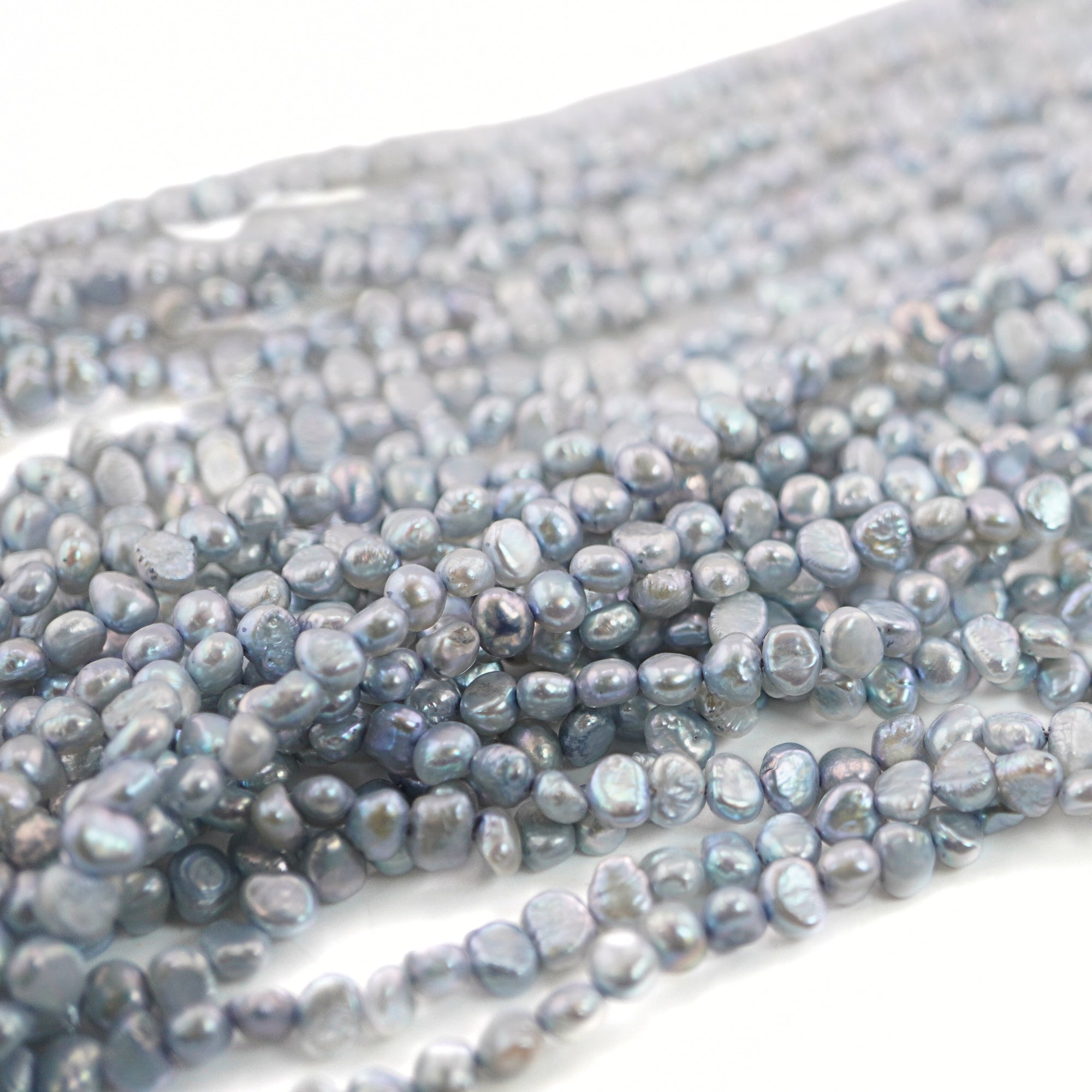 Sky Blue Baroque Freshwater Pearls Beads