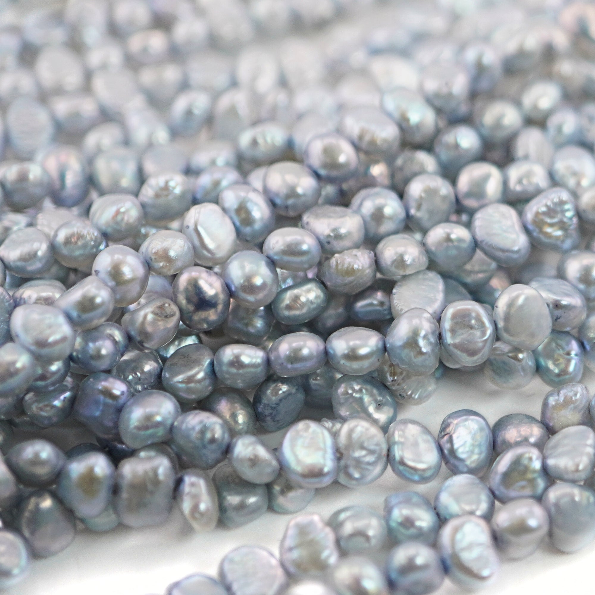 Sky Blue Baroque Freshwater Pearls Beads