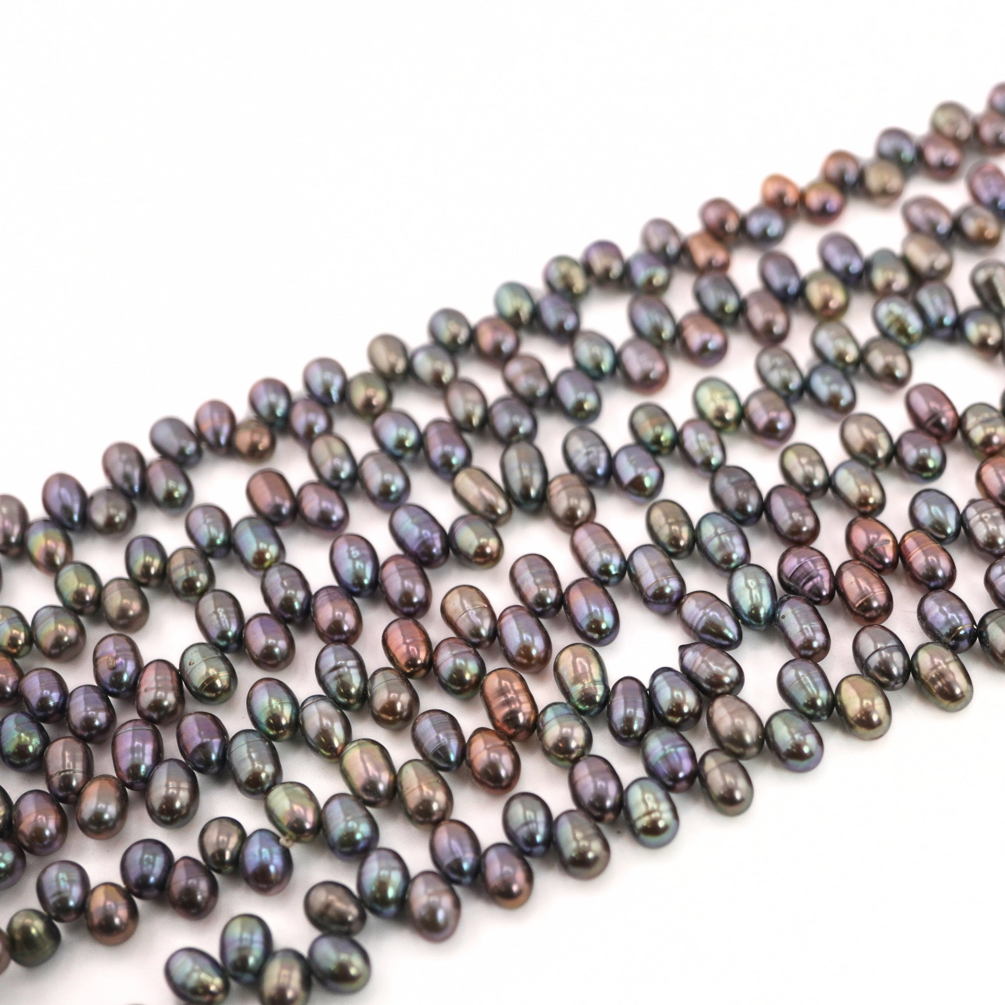 Peacock Oval Freshwater Pearls Beads