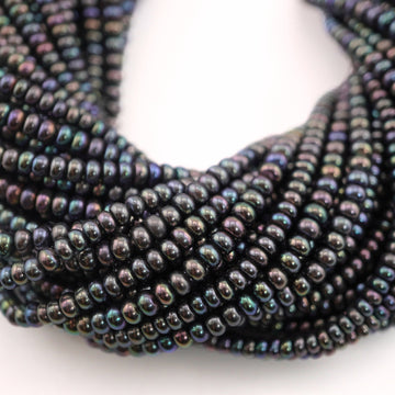 3 MM Peacock Round Freshwater Pearls Beads