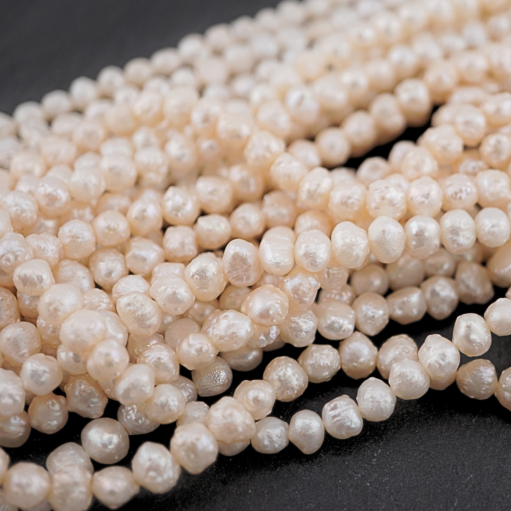 White Baroque Freshwater Pearls Beads