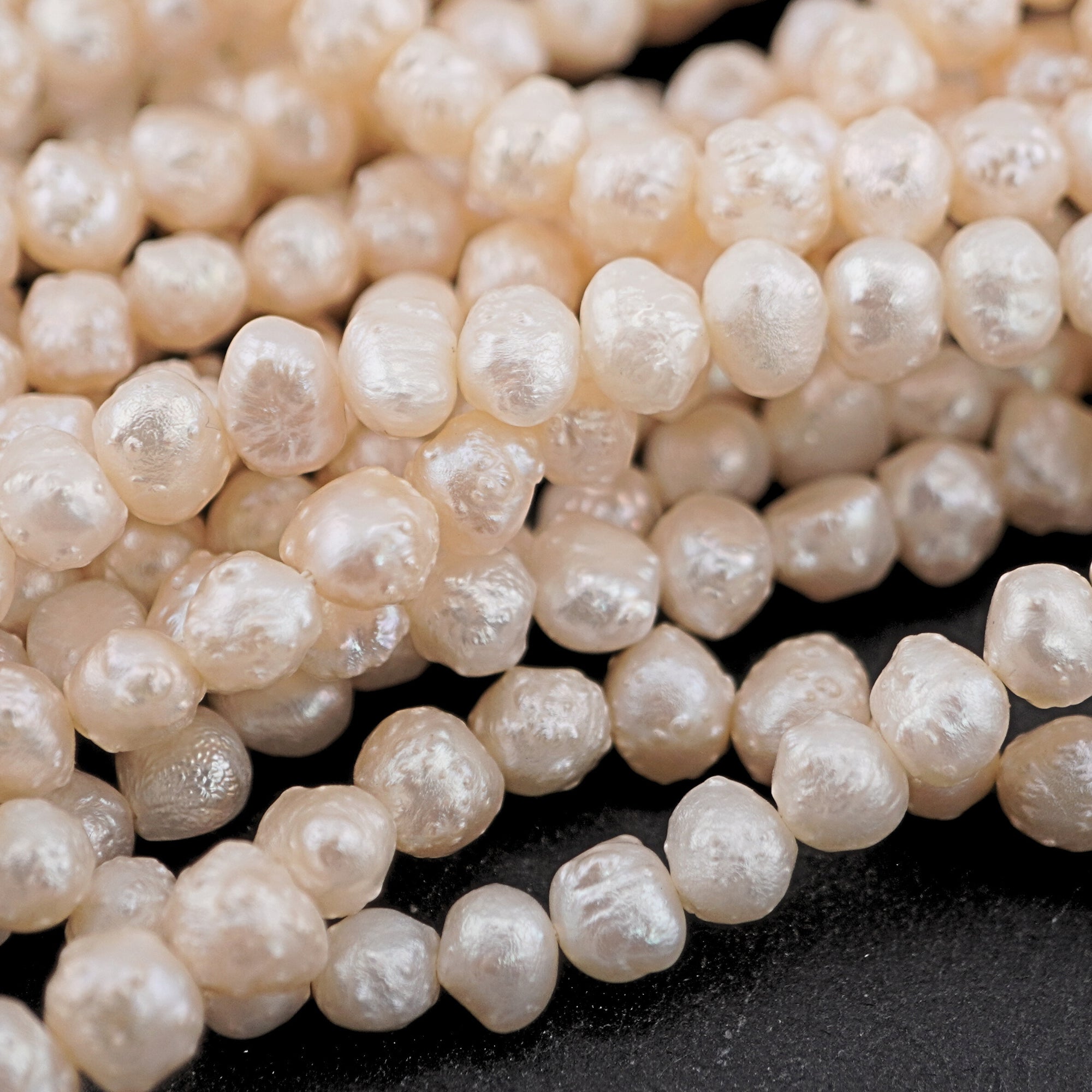 White Baroque Freshwater Pearls Beads