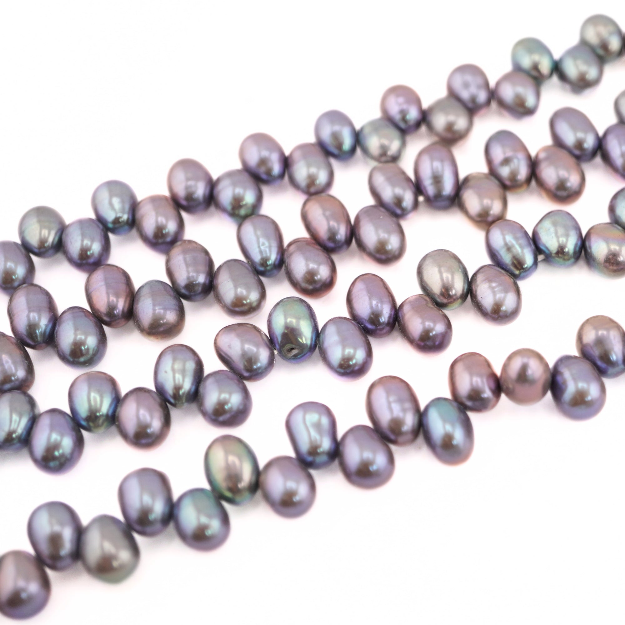 Peacock Oval Freshwater Pearls Beads