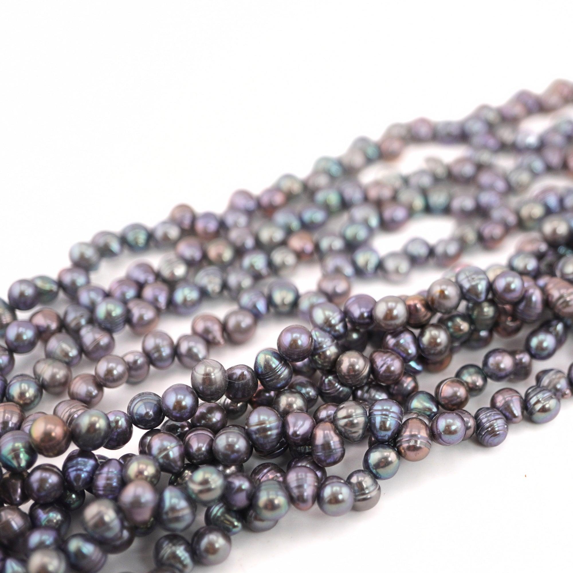 Peacock Oval Freshwater Pearls Beads