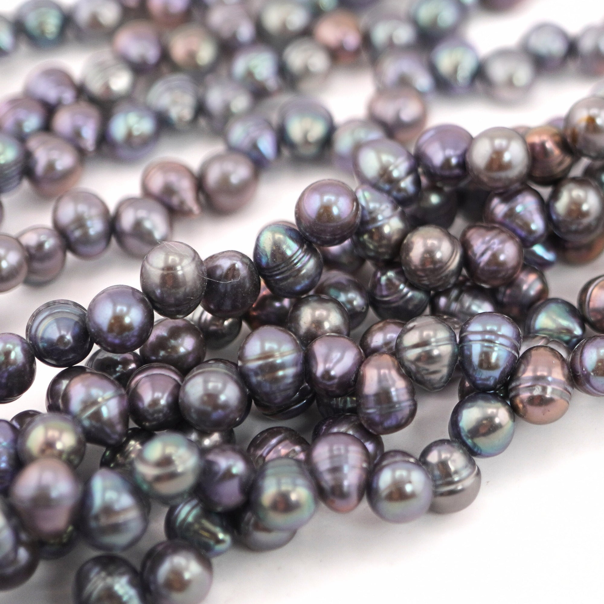 Peacock Oval Freshwater Pearls Beads