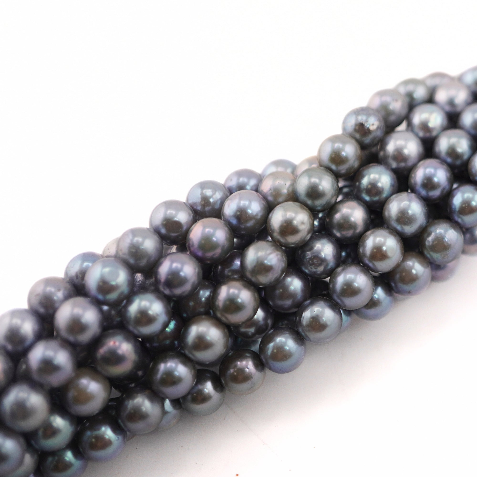 Peacock Round Freshwater Pearls Beads