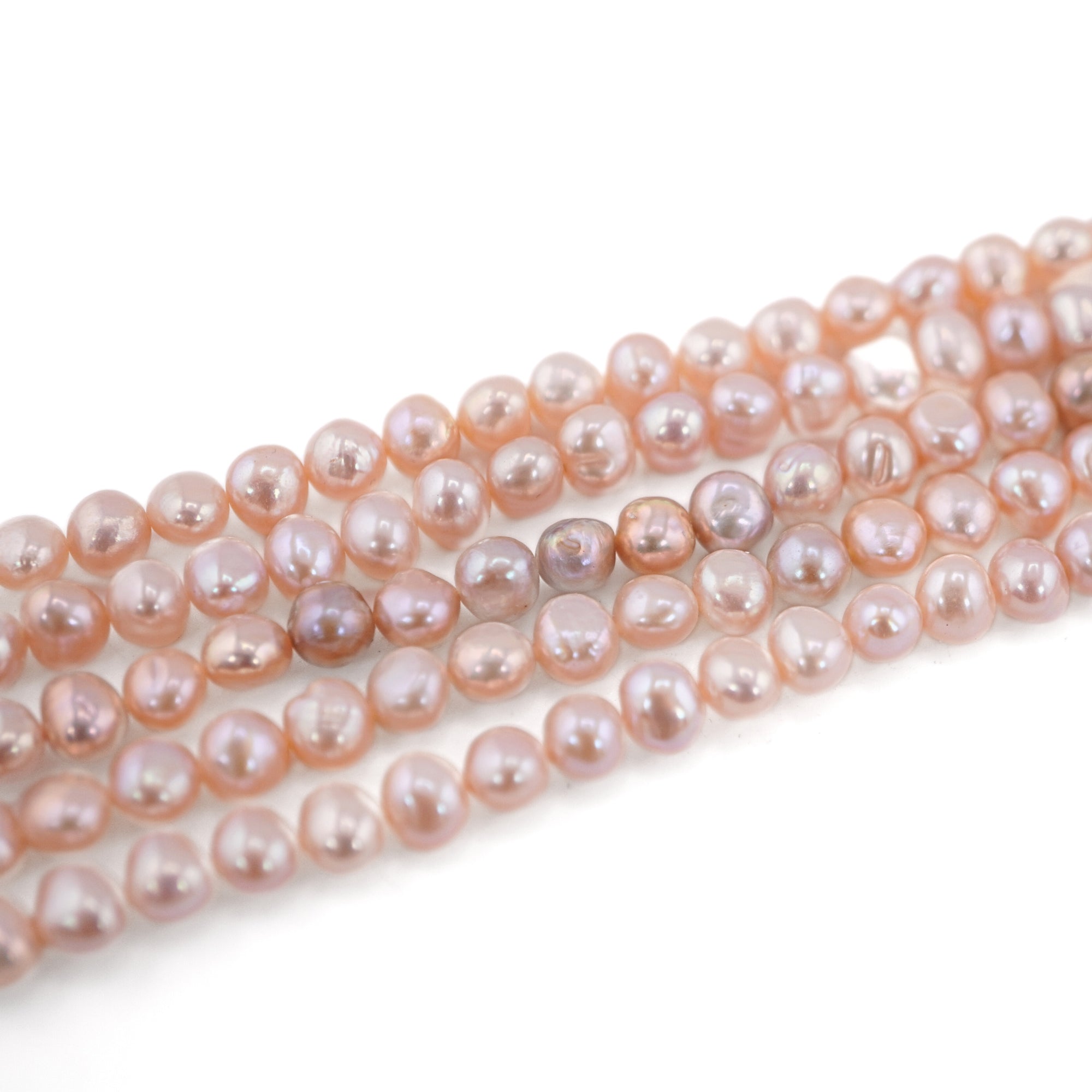 Peach Potato Freshwater Pearls Beads