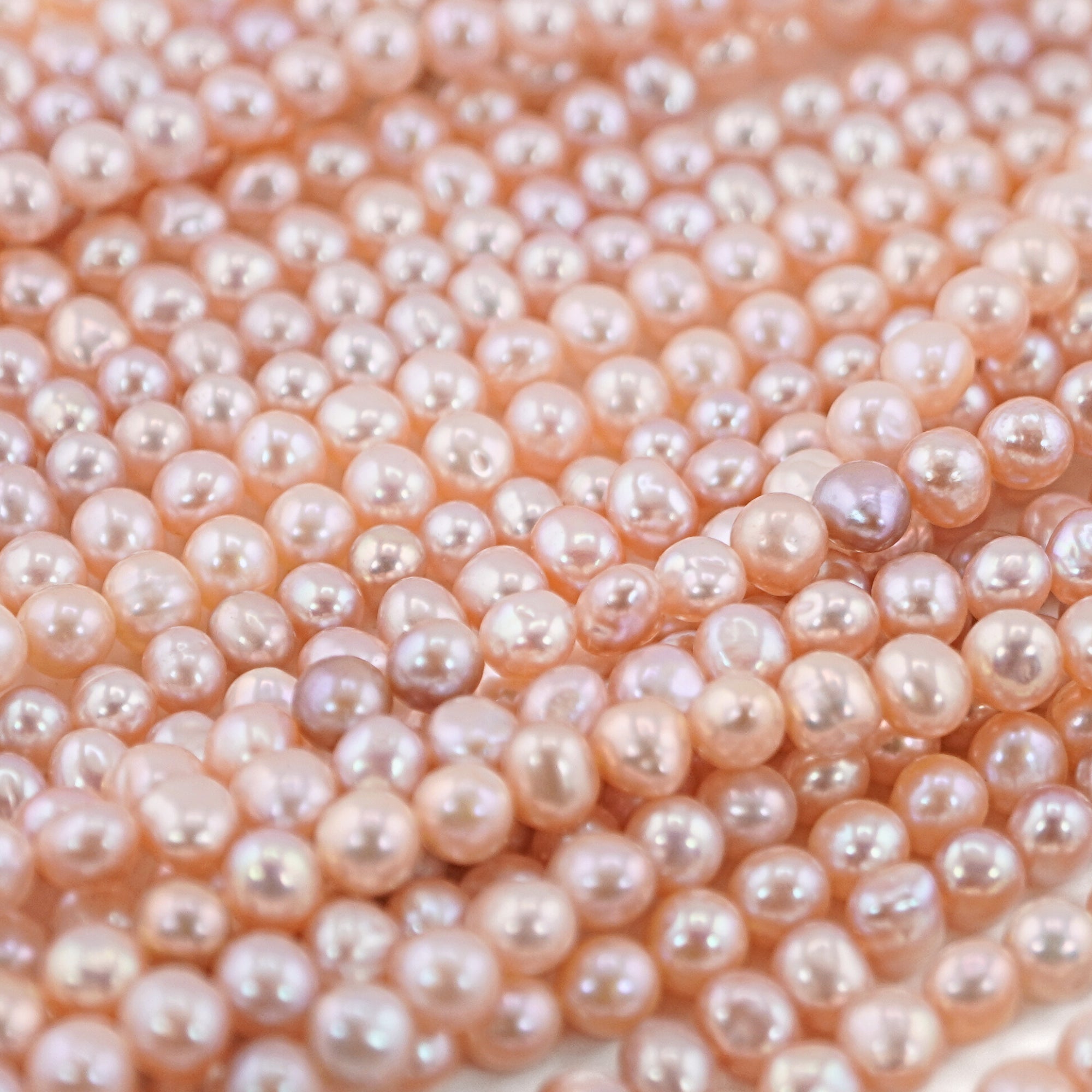 Peach Potato Freshwater Pearls Beads