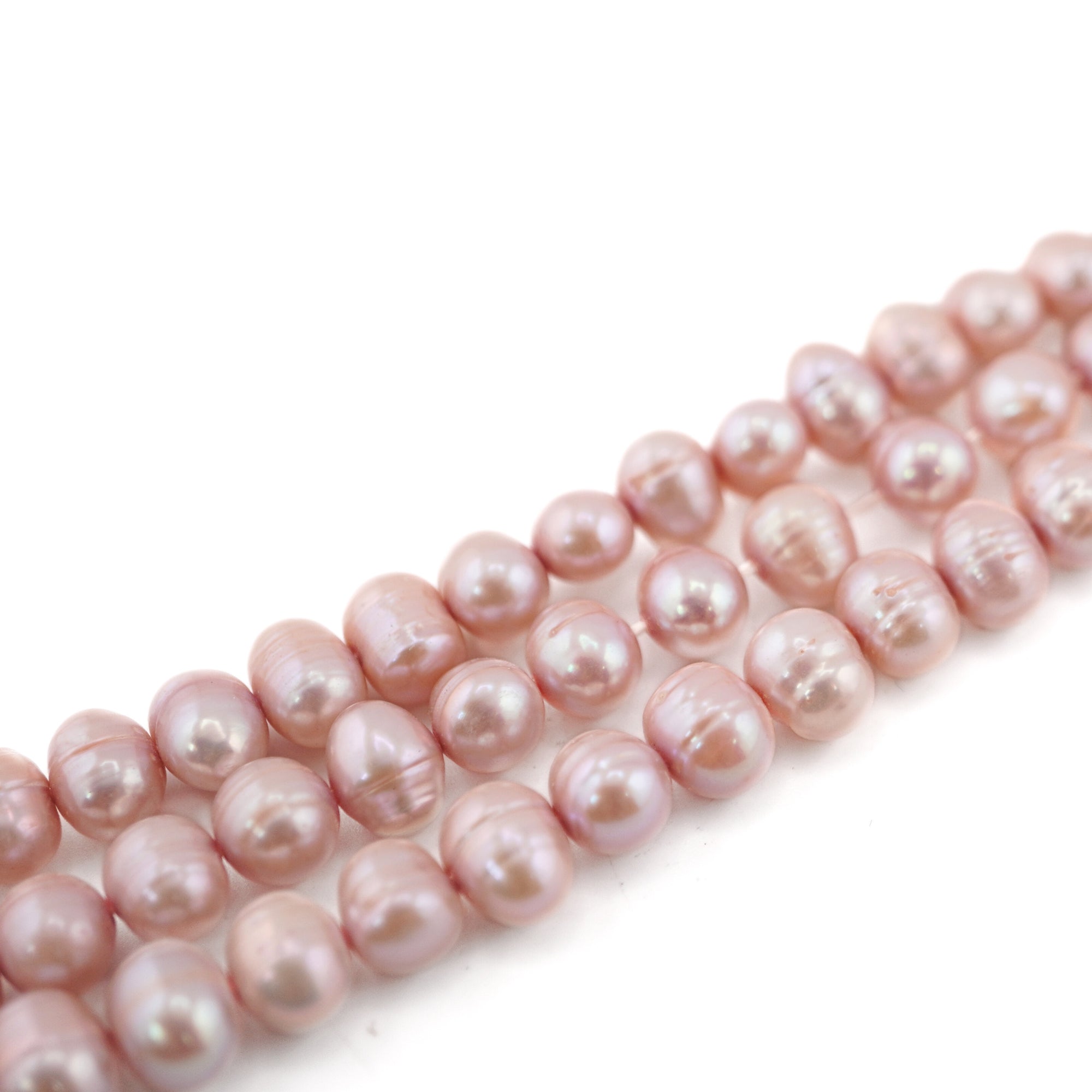 Peach Oval Freshwater Pearls Beads