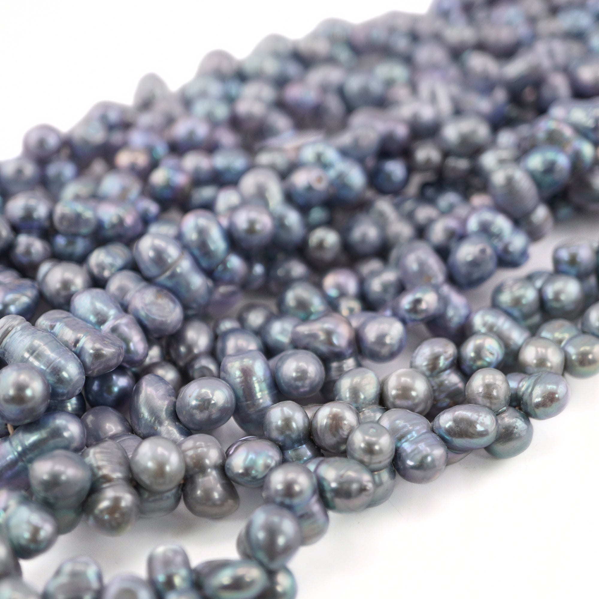 Sky Blue Baroque Freshwater Pearls Beads