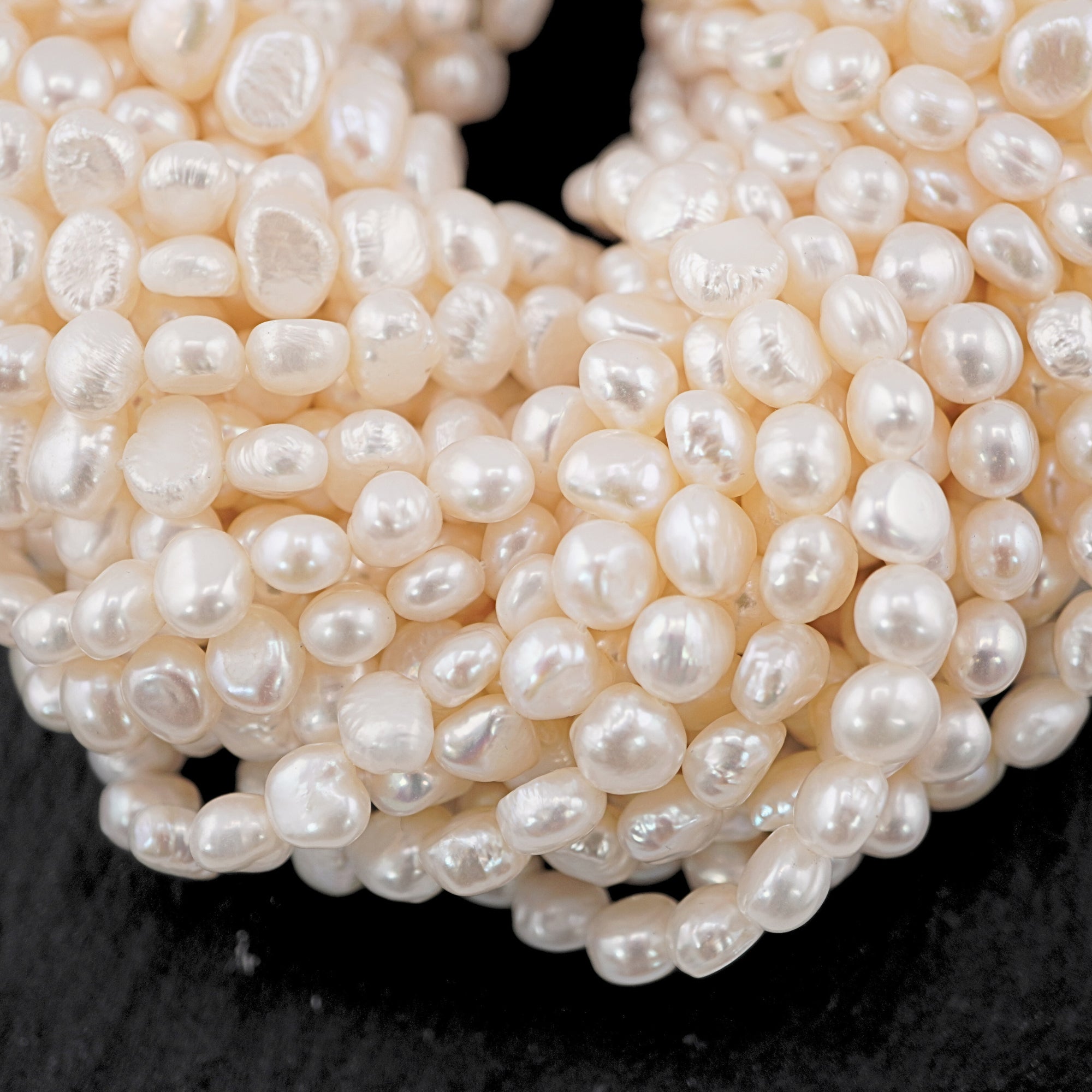 White Baroque Freshwater Pearls Beads