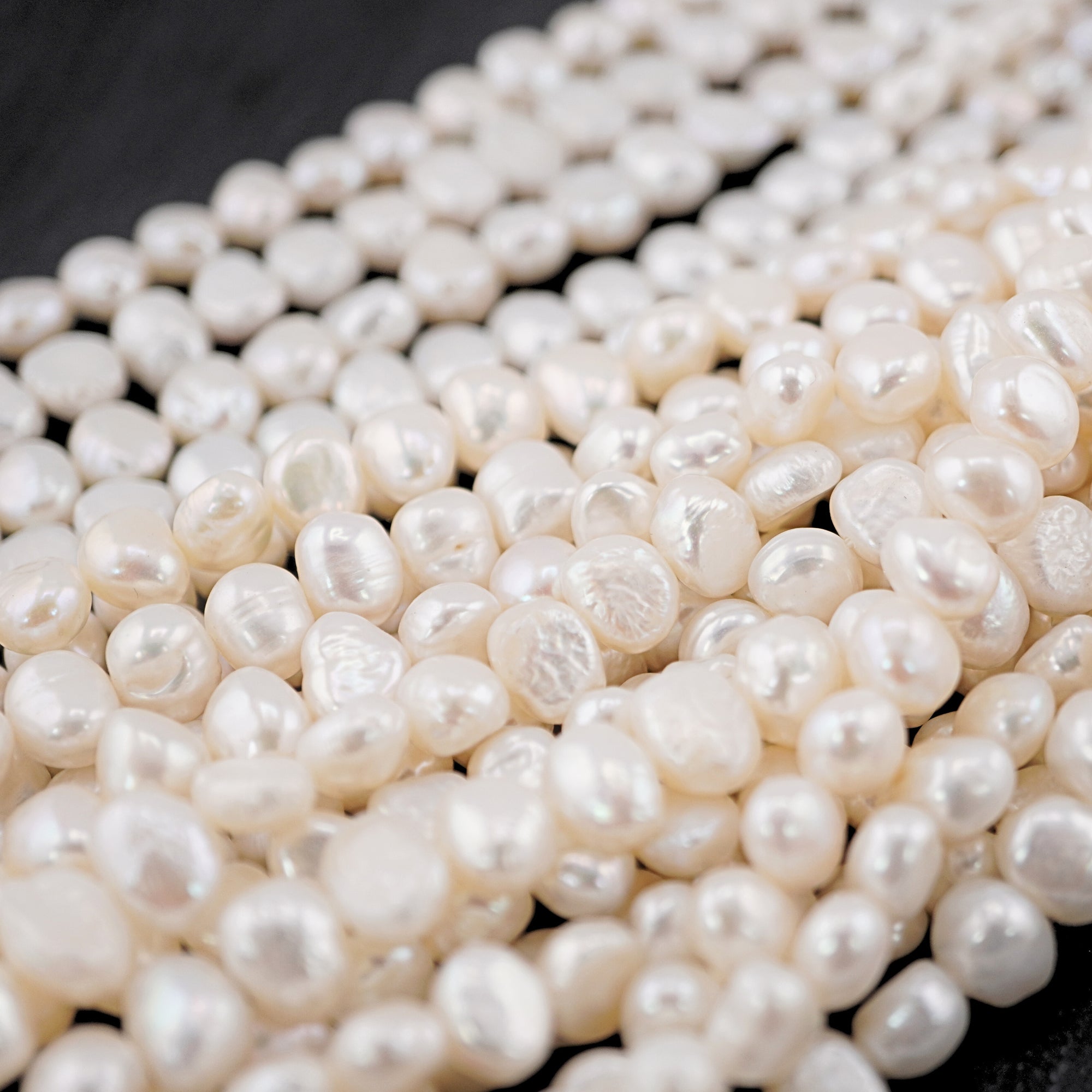 White Baroque Freshwater Pearls Beads