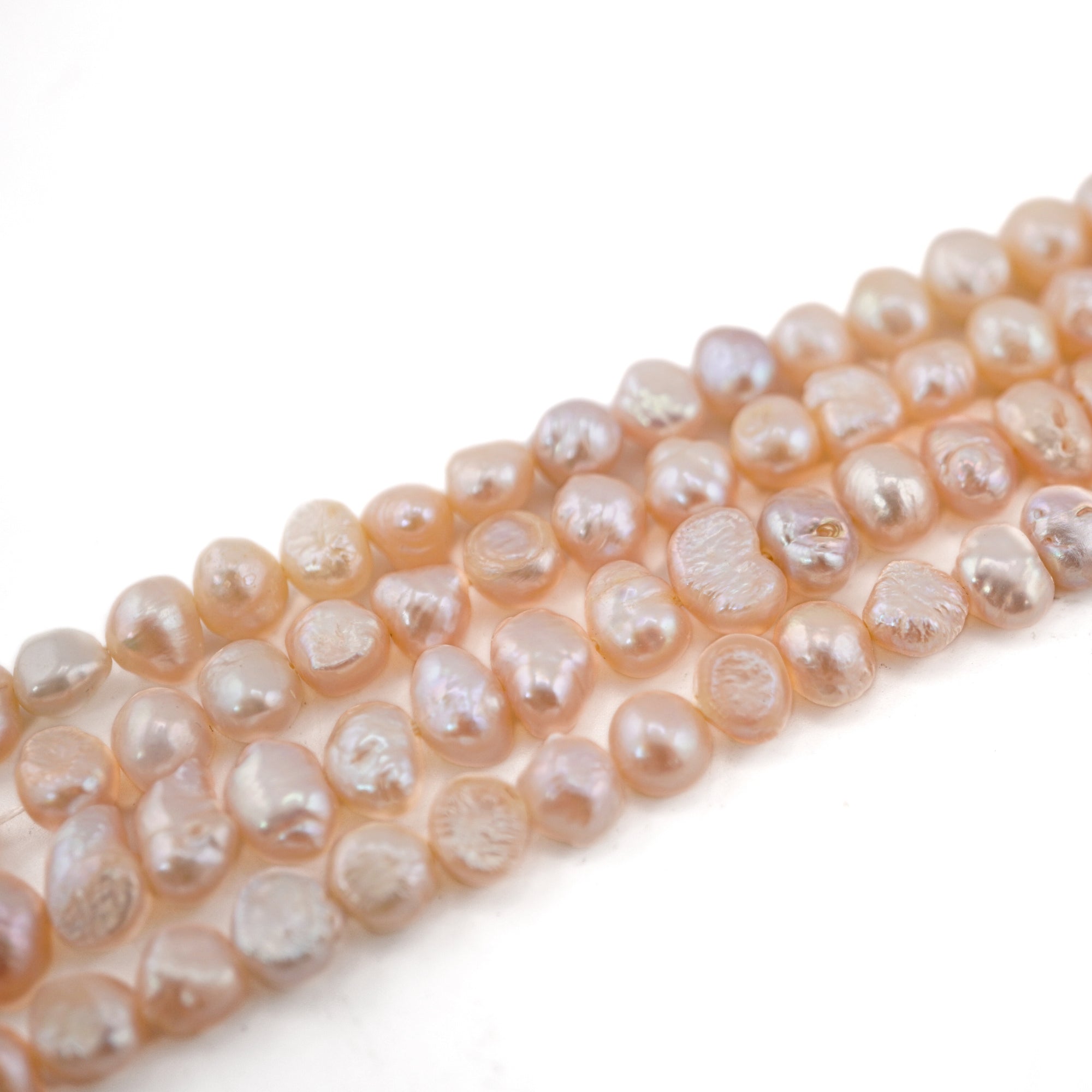 Peach Baroque Freshwater Pearls Beads