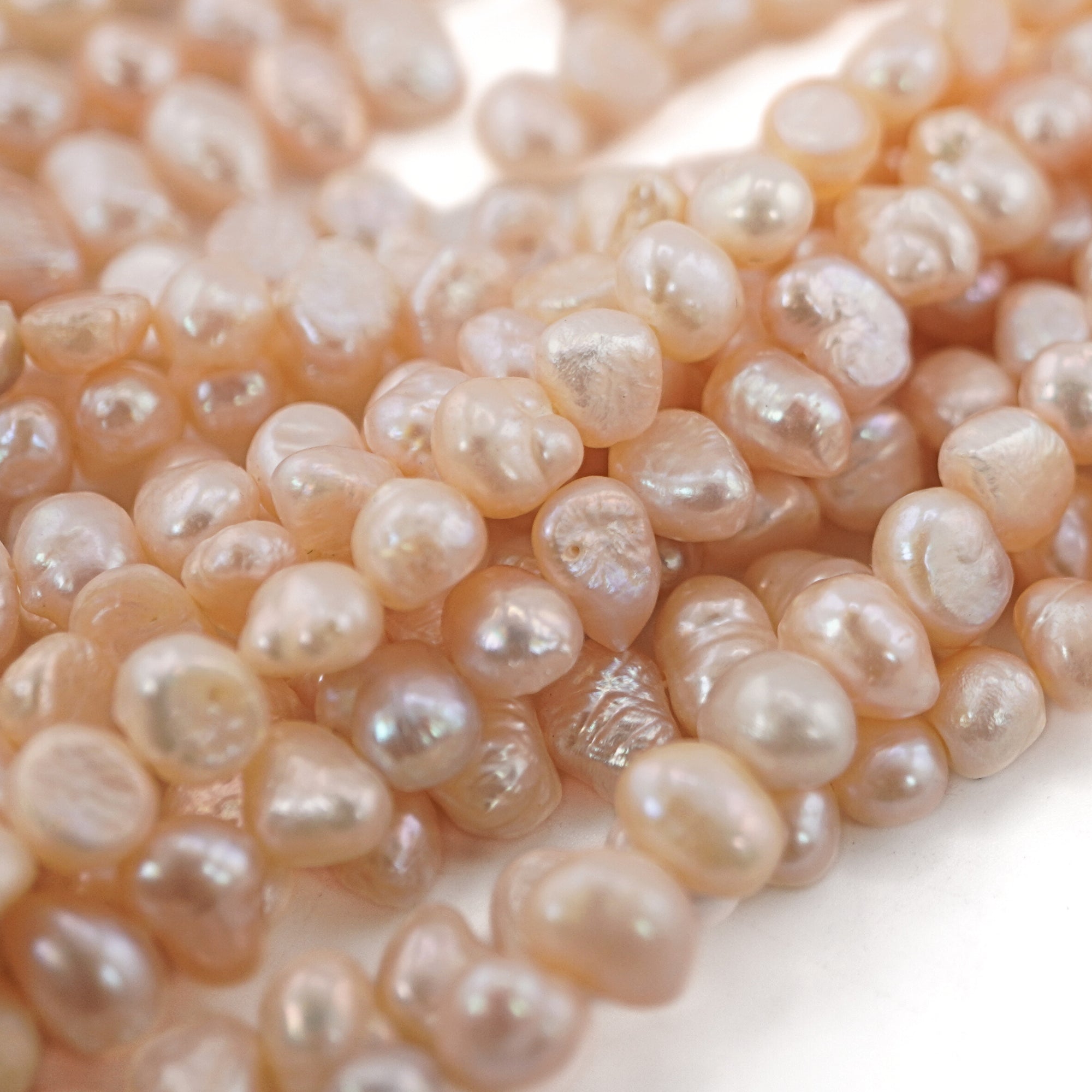 Peach Baroque Freshwater Pearls Beads