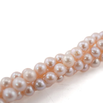 6 - 5 MM Peach Near Round Freshwater Pearls Beads