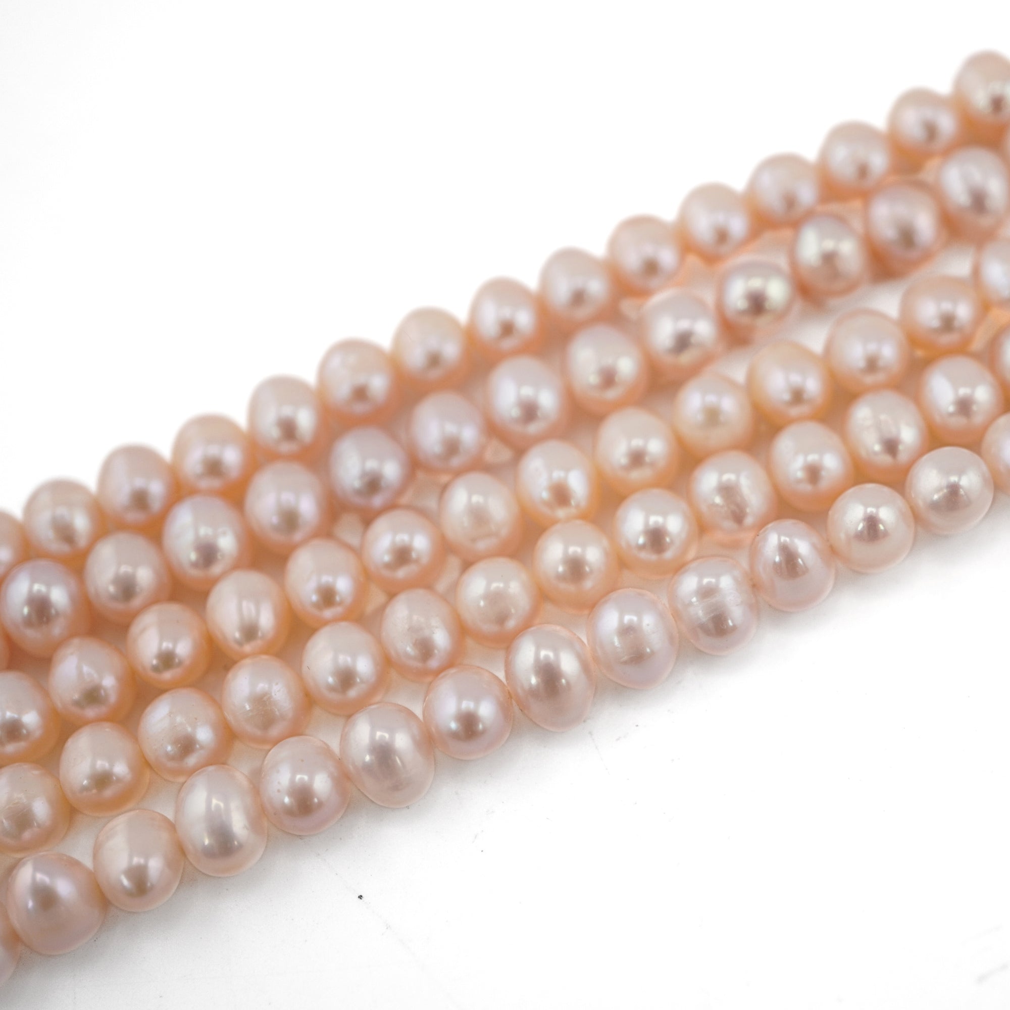 Peach Potato Freshwater Pearls Beads