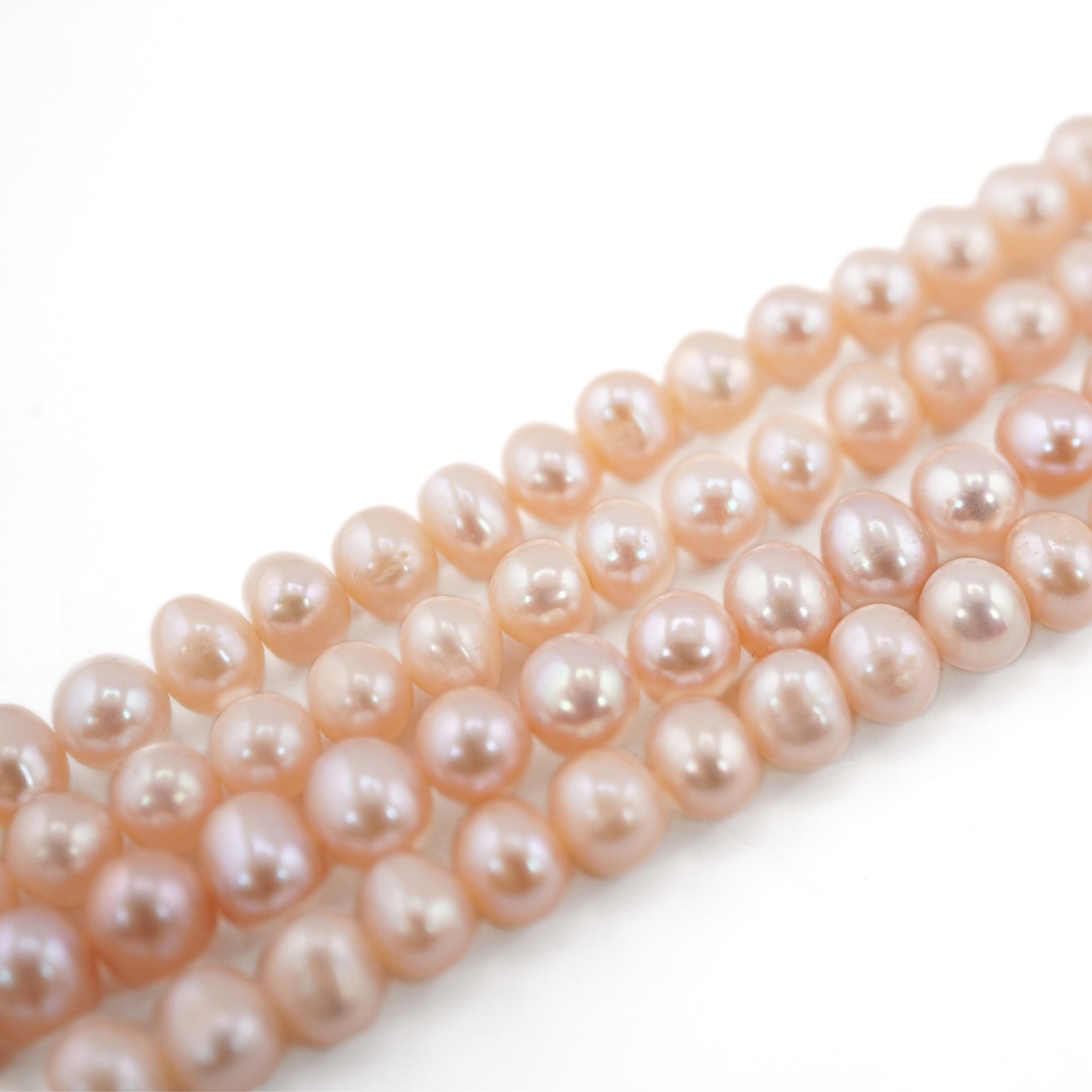 Peach Potato Freshwater Pearls Beads