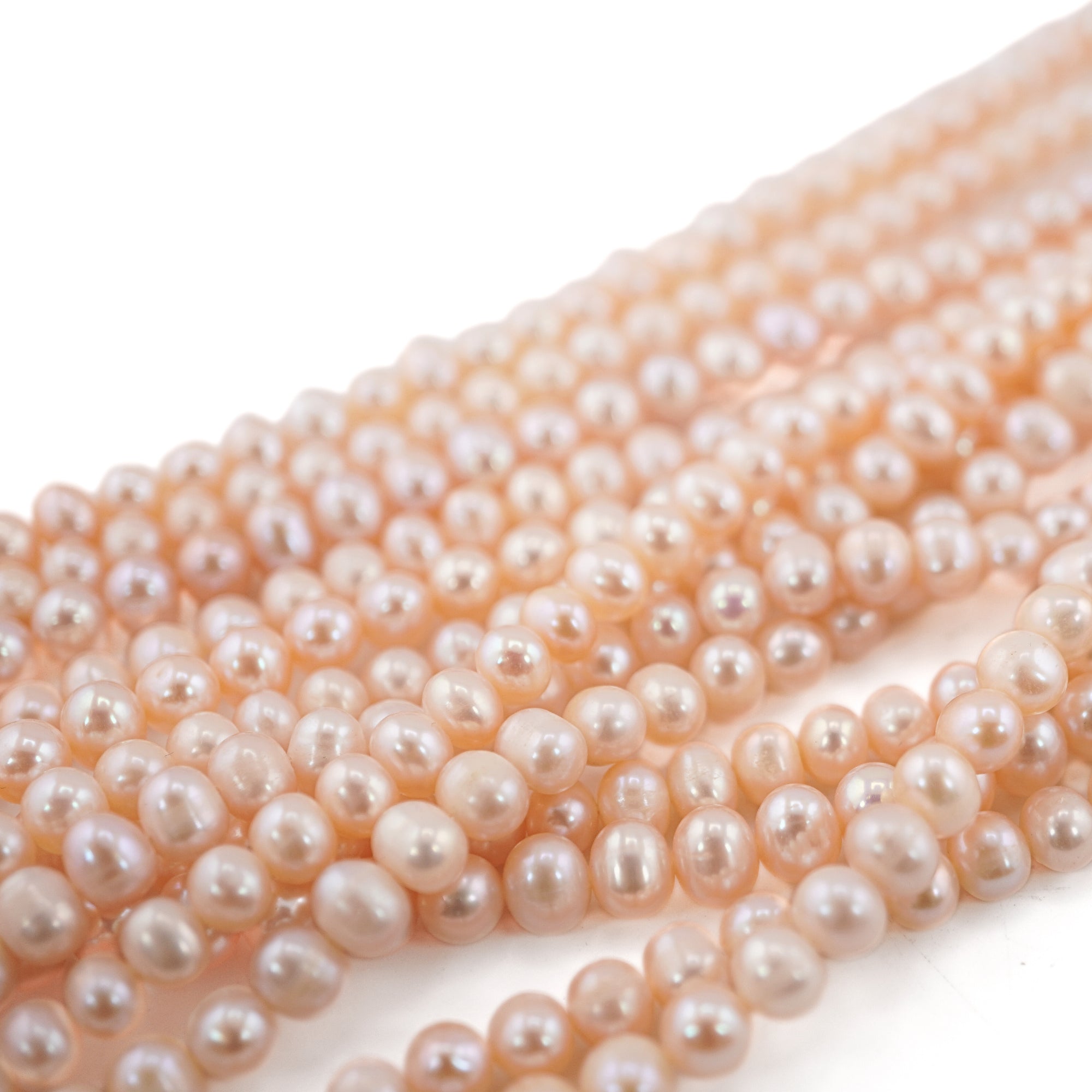 Peach Potato Freshwater Pearls Beads