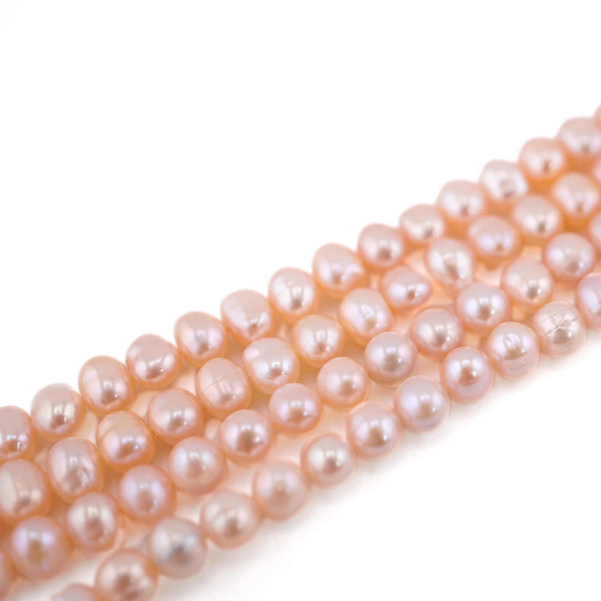 Peach Potato Freshwater Pearls Beads