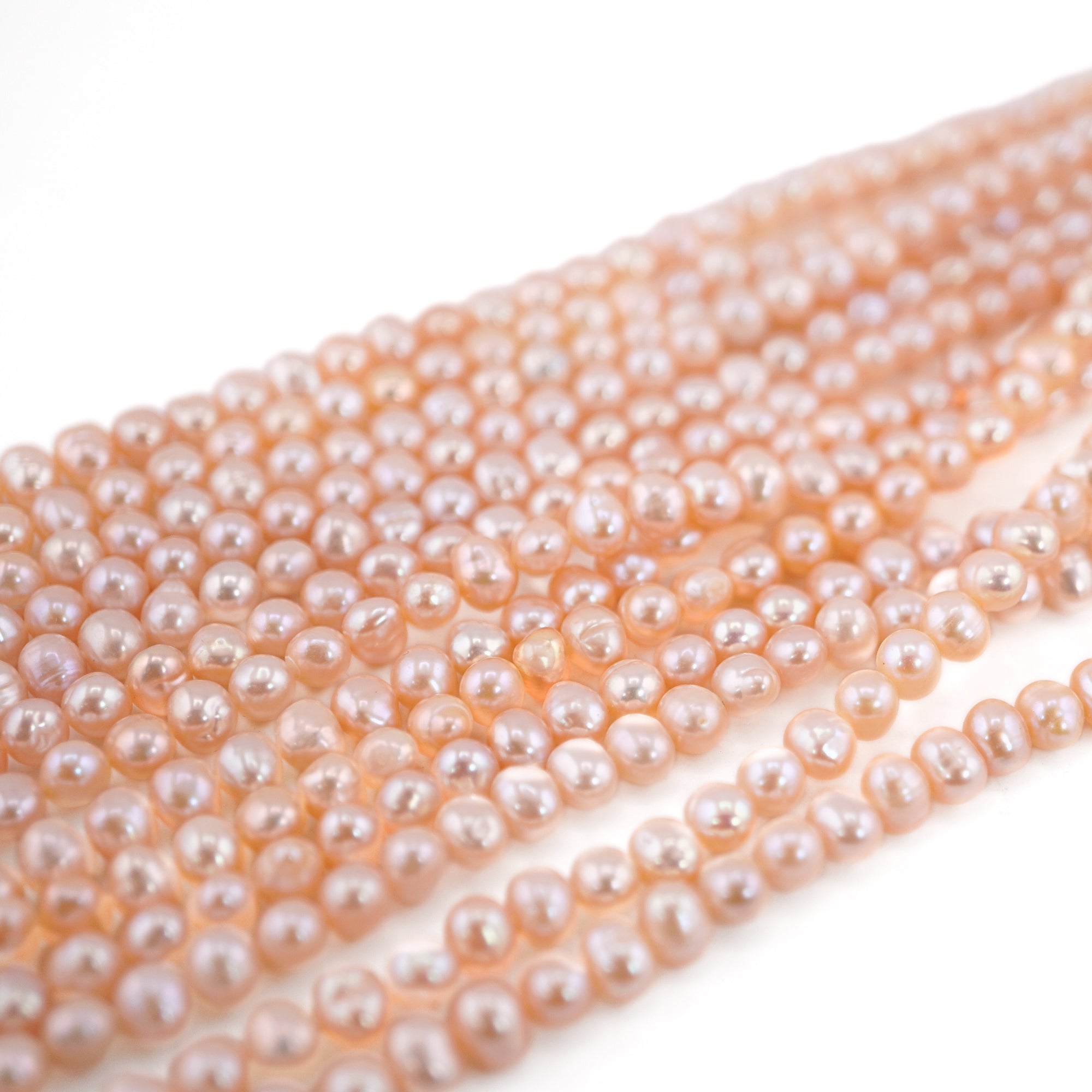 Peach Potato Freshwater Pearls Beads