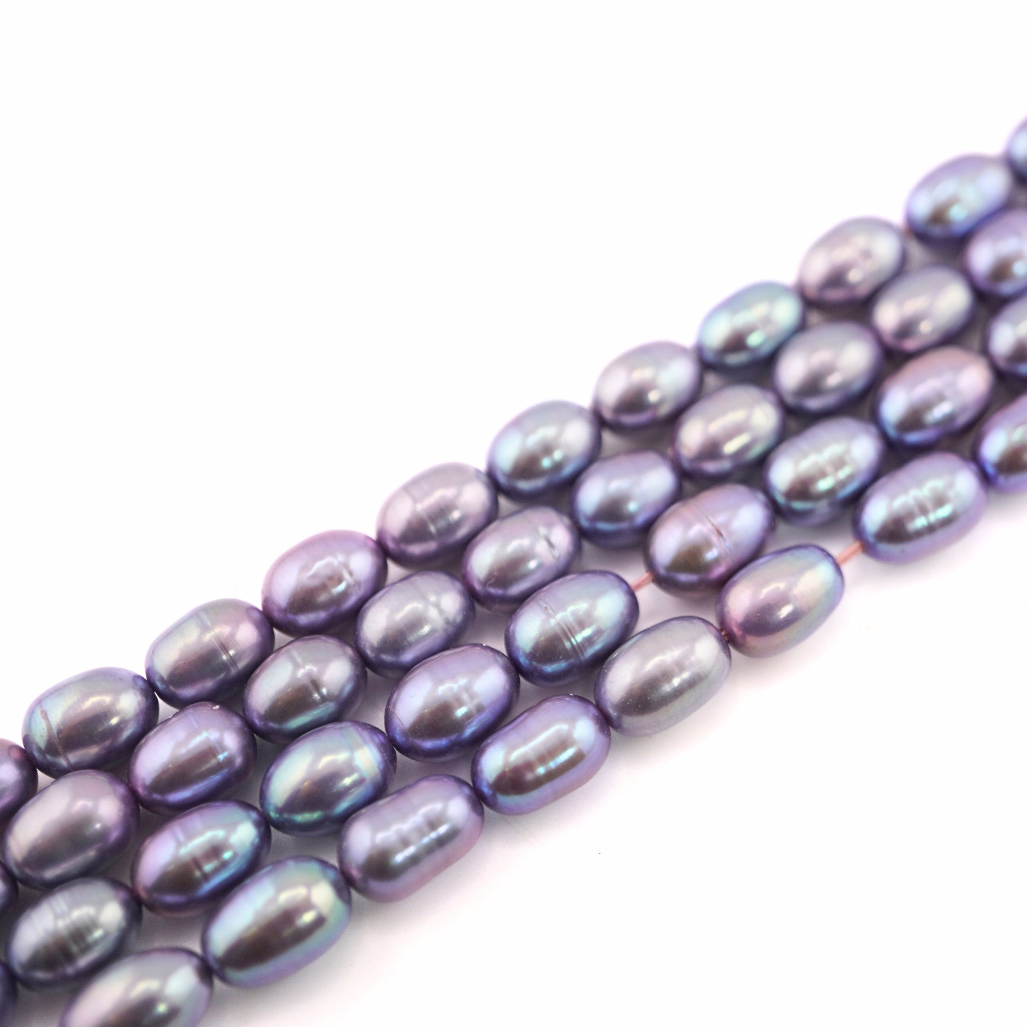 Lilac Oval Freshwater Pearls Beads