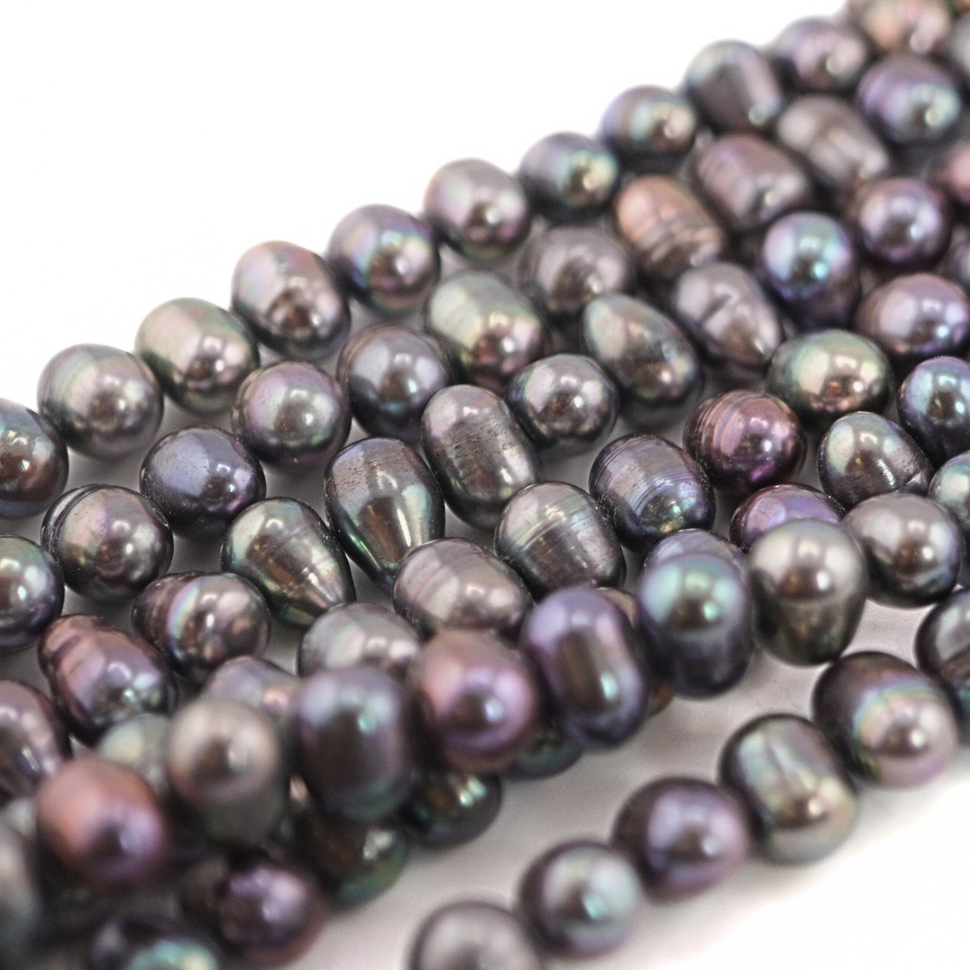 Peacock Oval Freshwater Pearls Beads