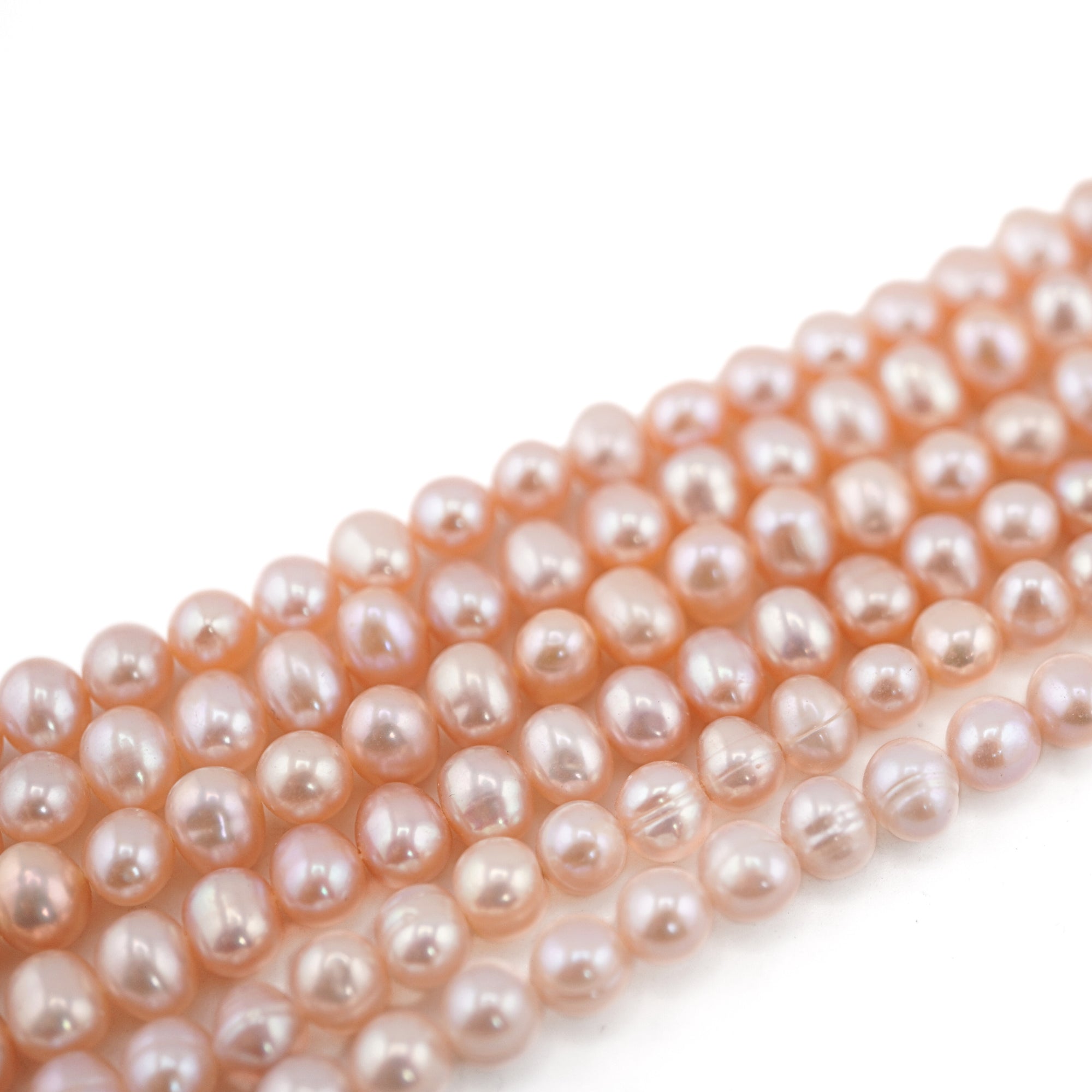 Peach Potato Freshwater Pearls Beads