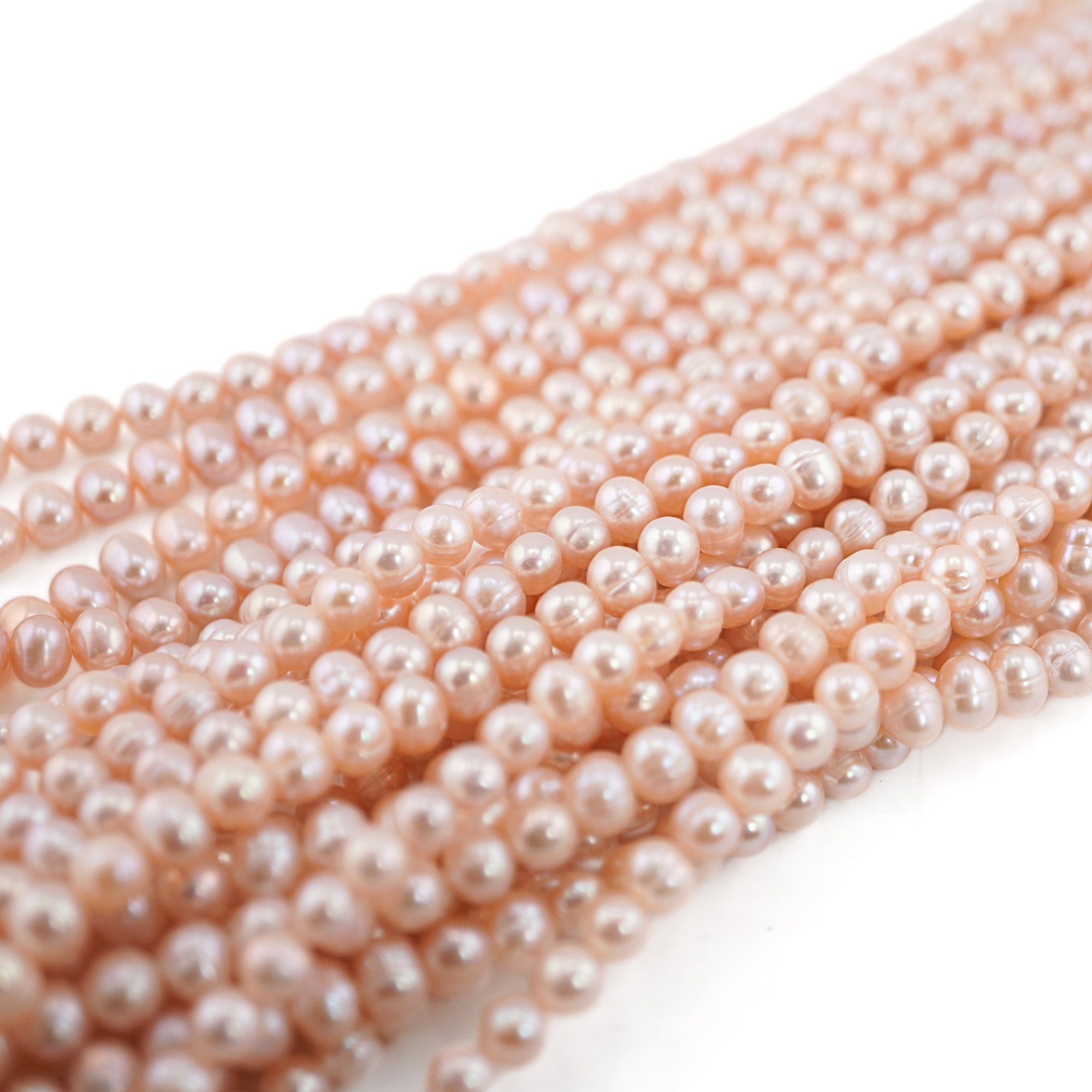 Peach Potato Freshwater Pearls Beads