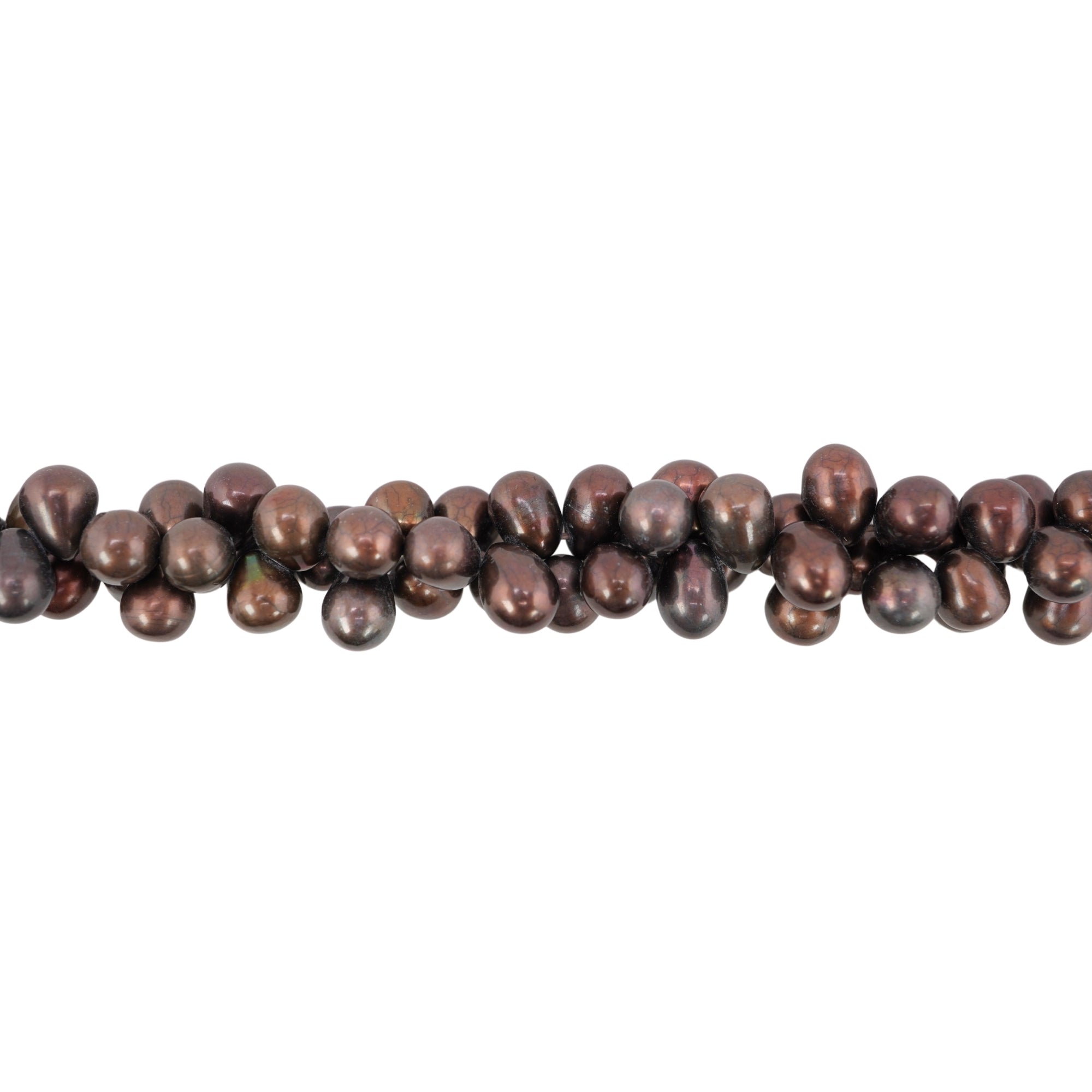 Chocolate Oval Freshwater Pearls Beads