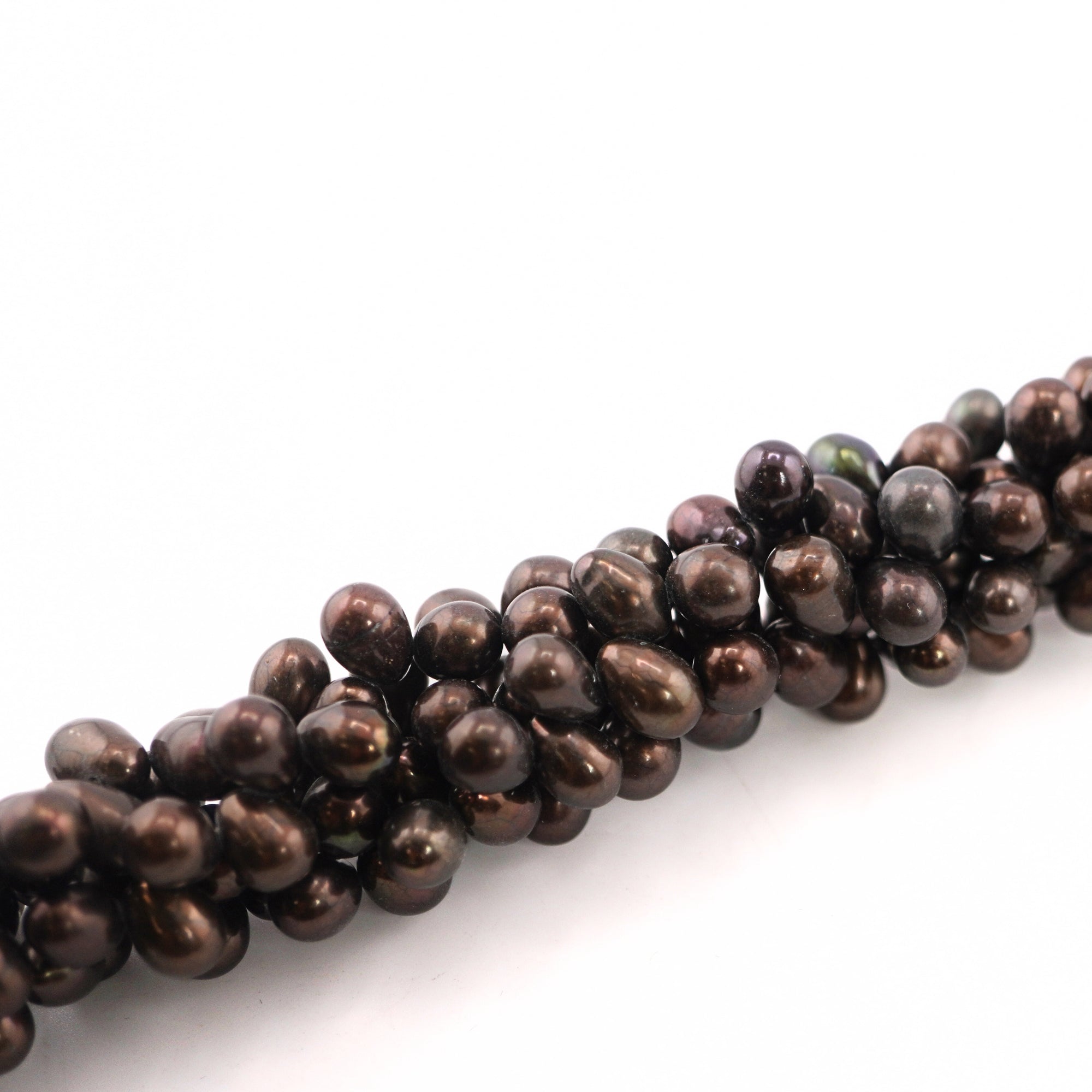 Chocolate Oval Freshwater Pearls Beads