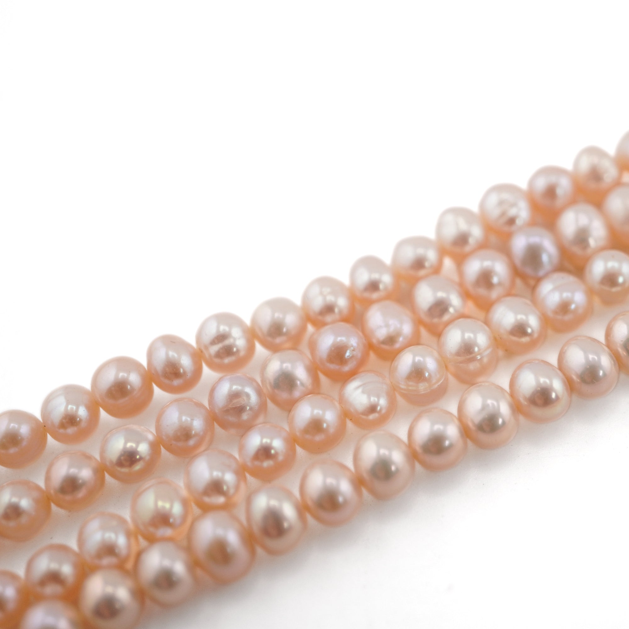 Peach Potato Freshwater Pearls Beads