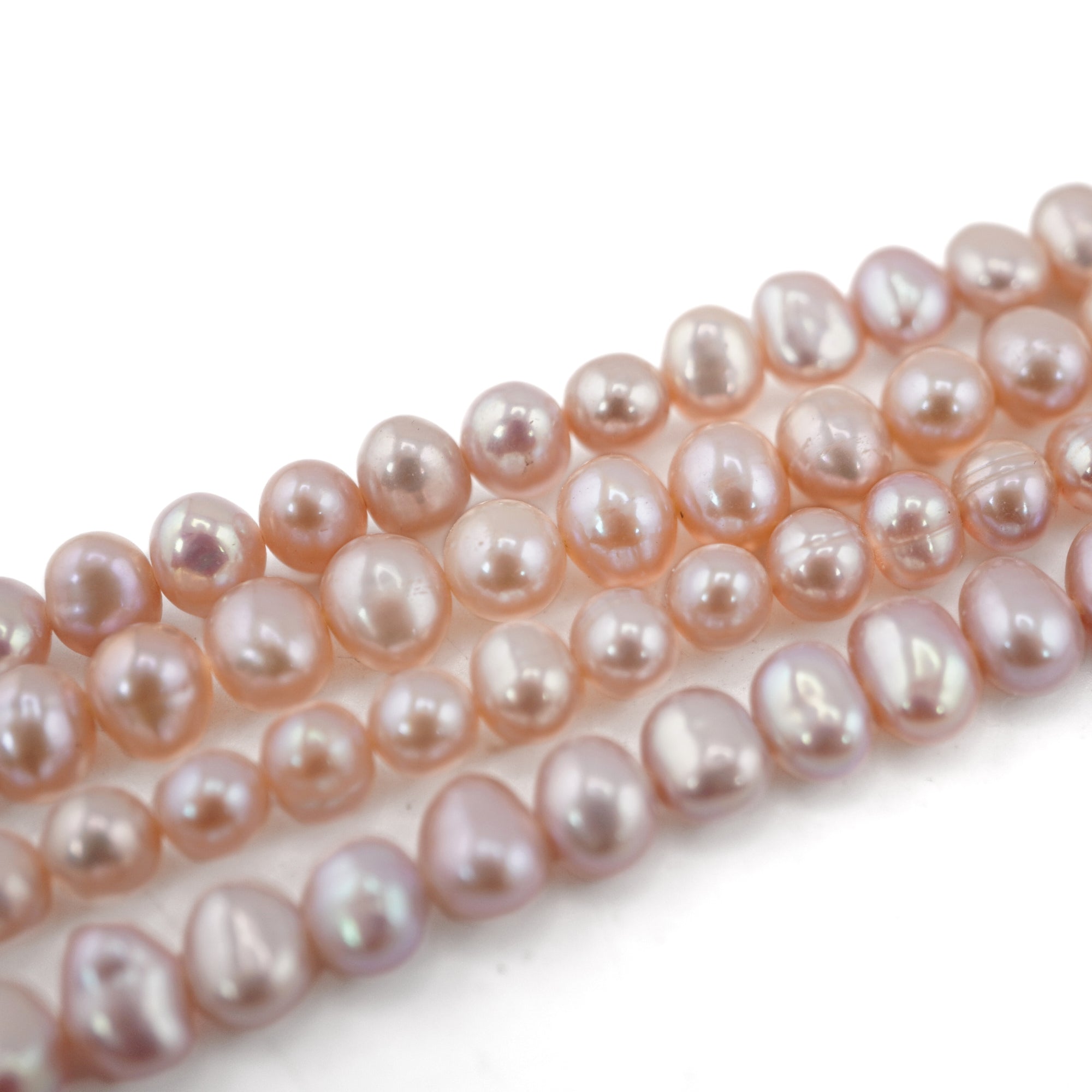 Peach Potato Freshwater Pearls Beads