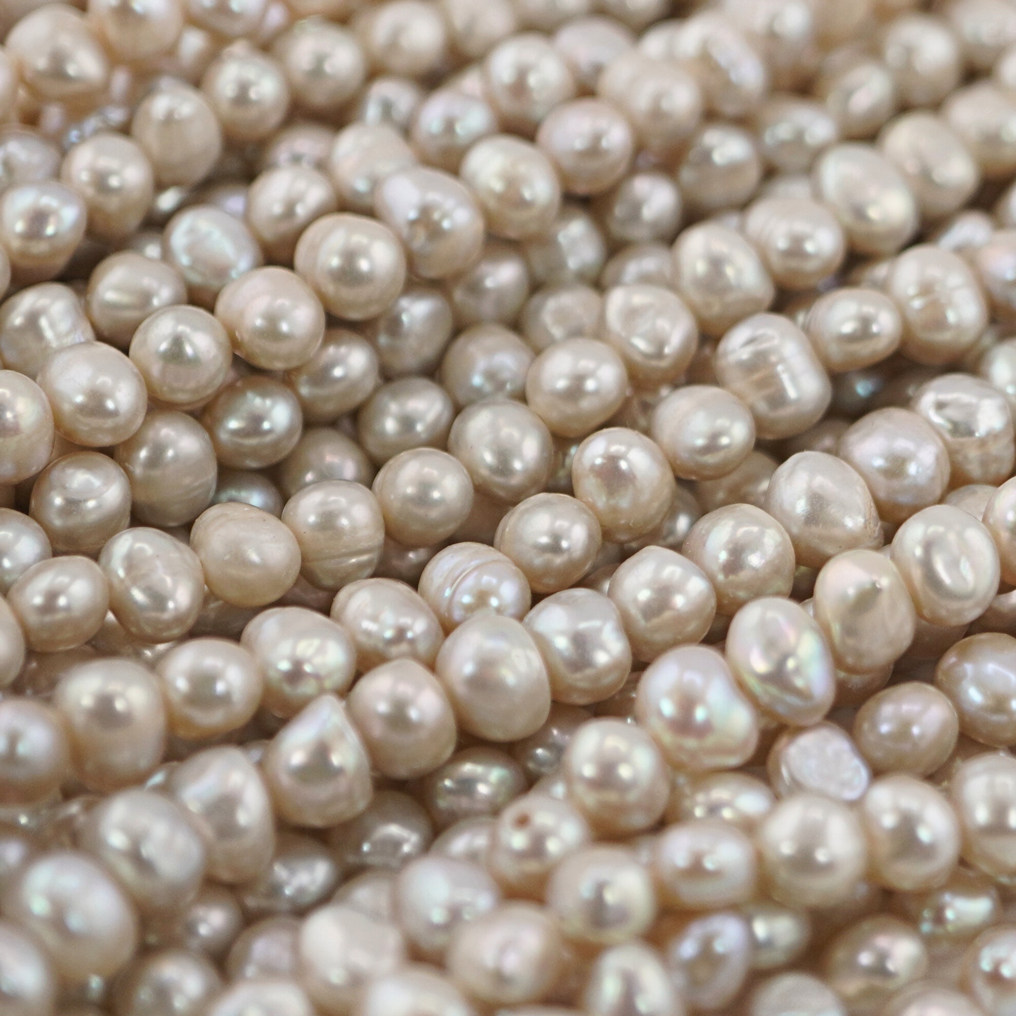 Gray Potato Freshwater Pearls Beads