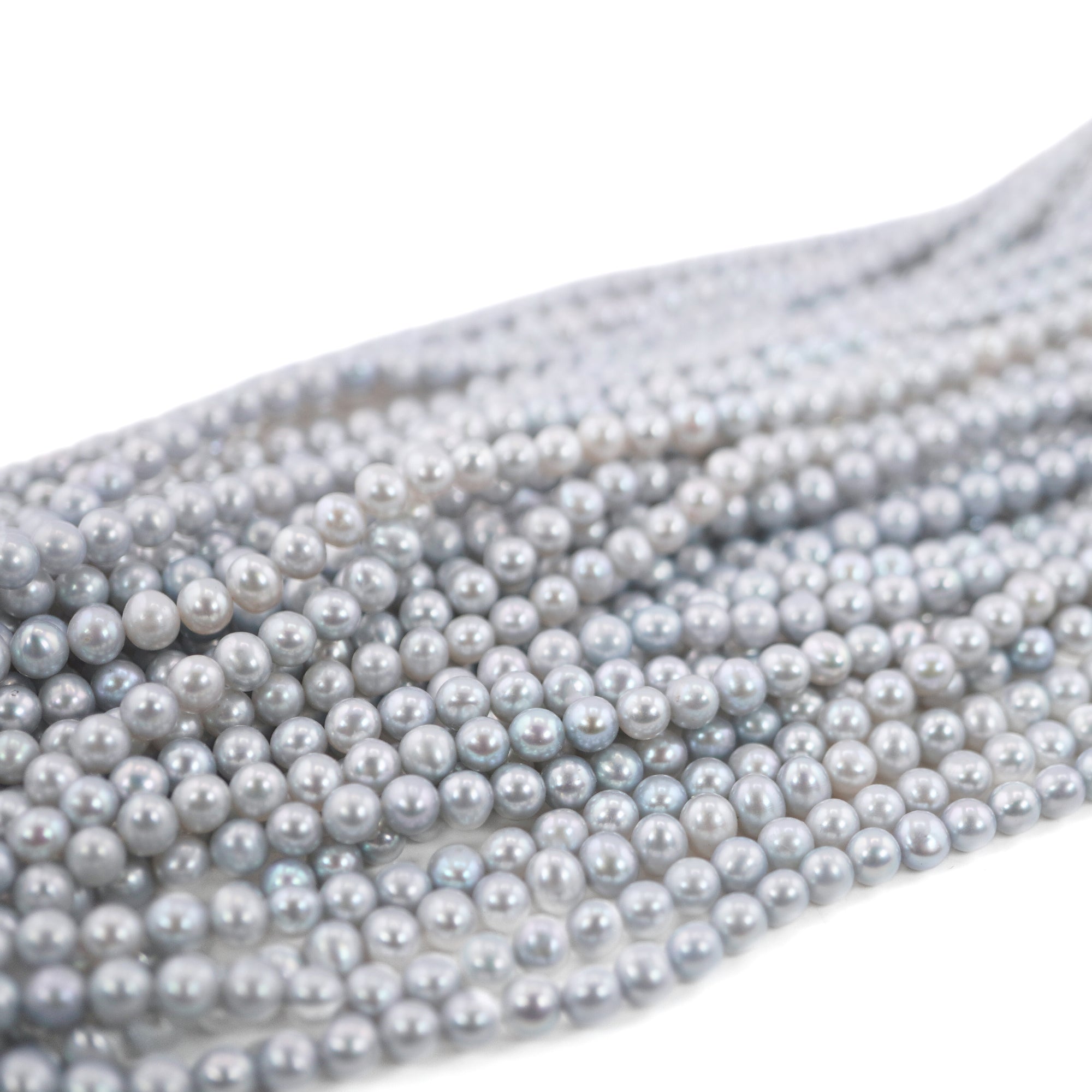 5 MM Sky Blue Round Freshwater Pearls Beads