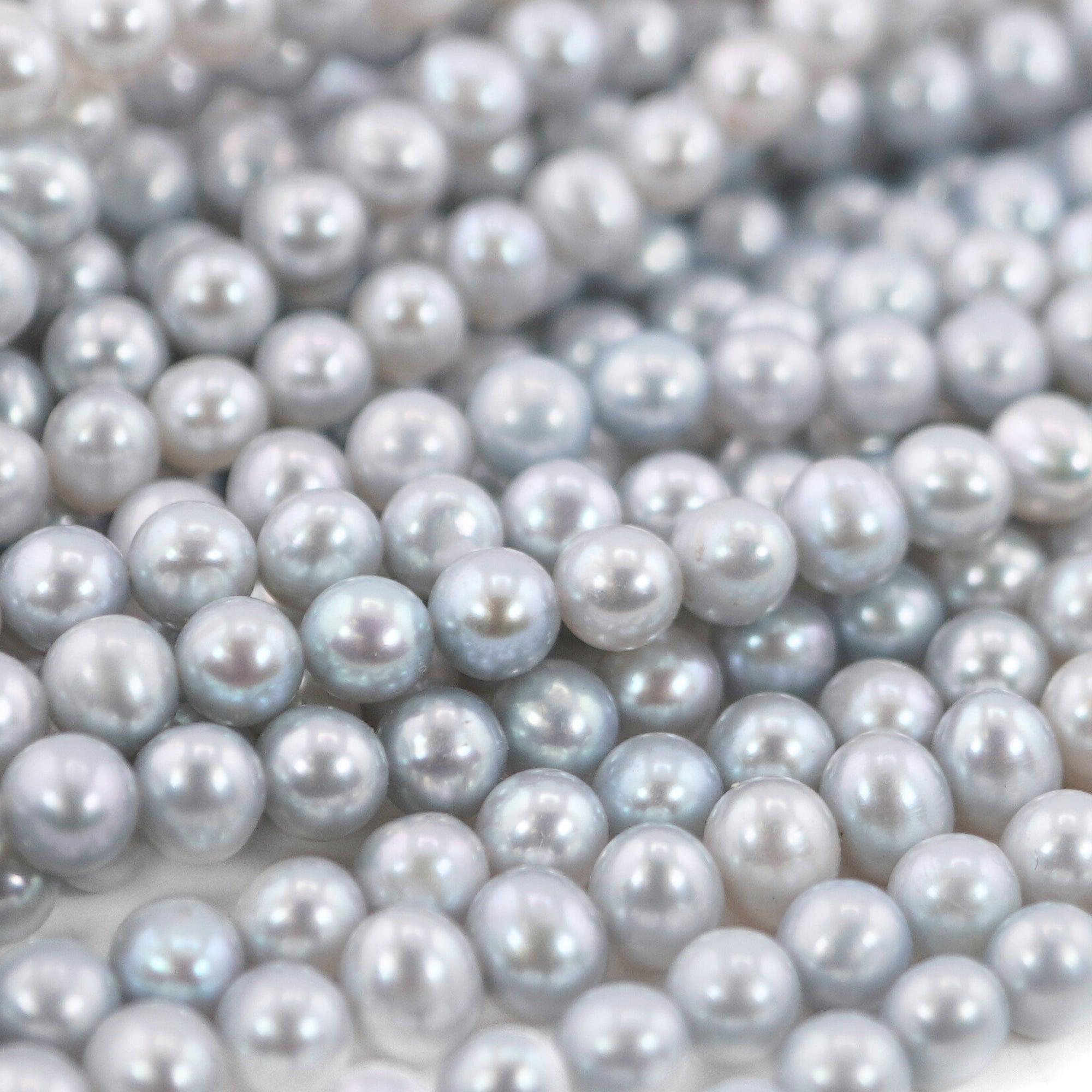 Sky Blue Round Freshwater Pearls Beads