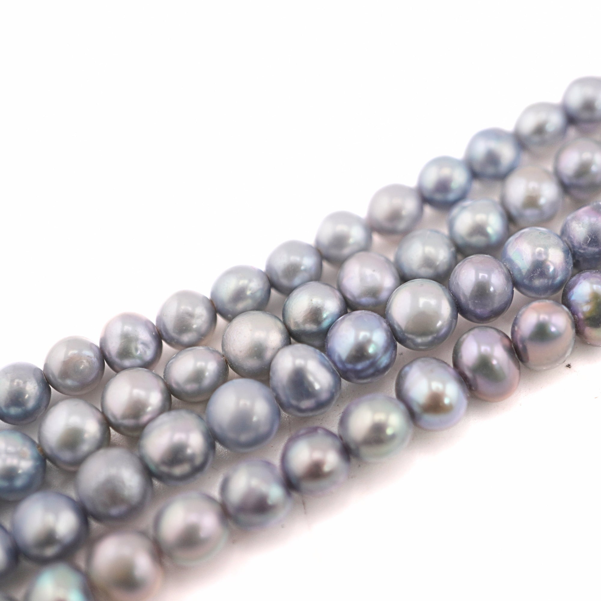 Sky Blue Round Freshwater Pearls Beads