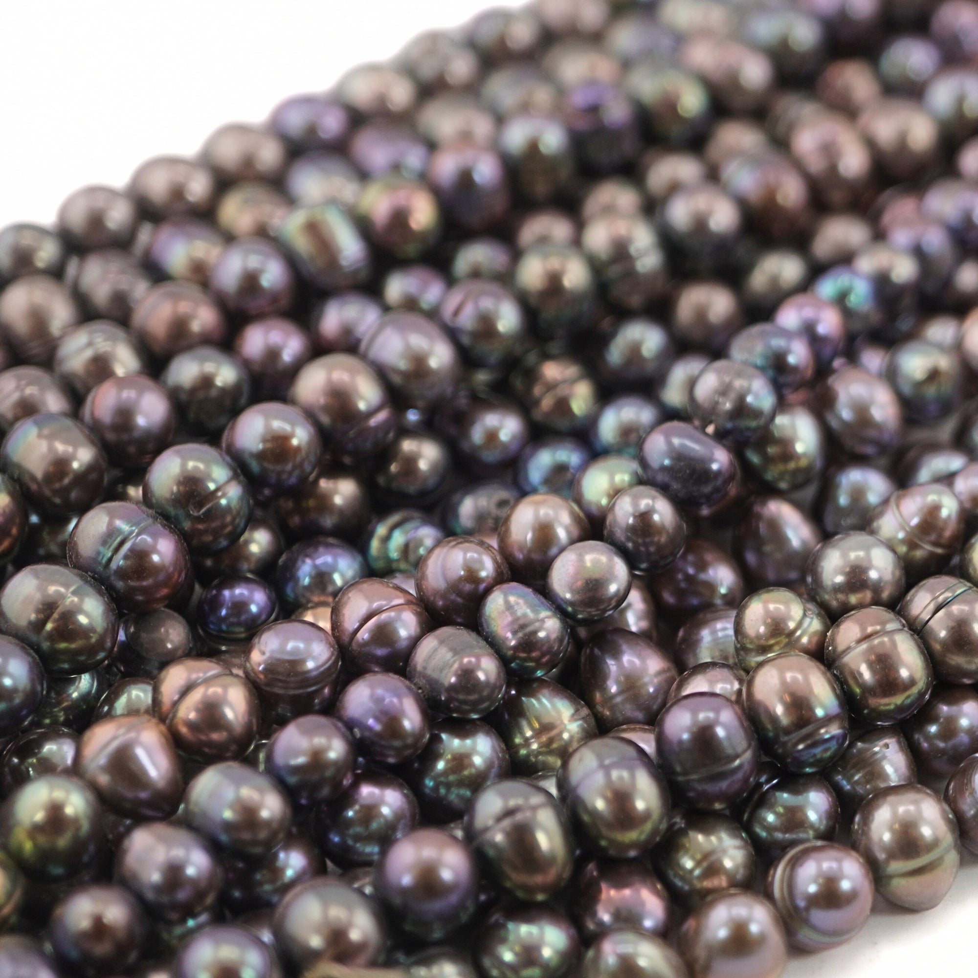 Peacock Oval Freshwater Pearls Beads