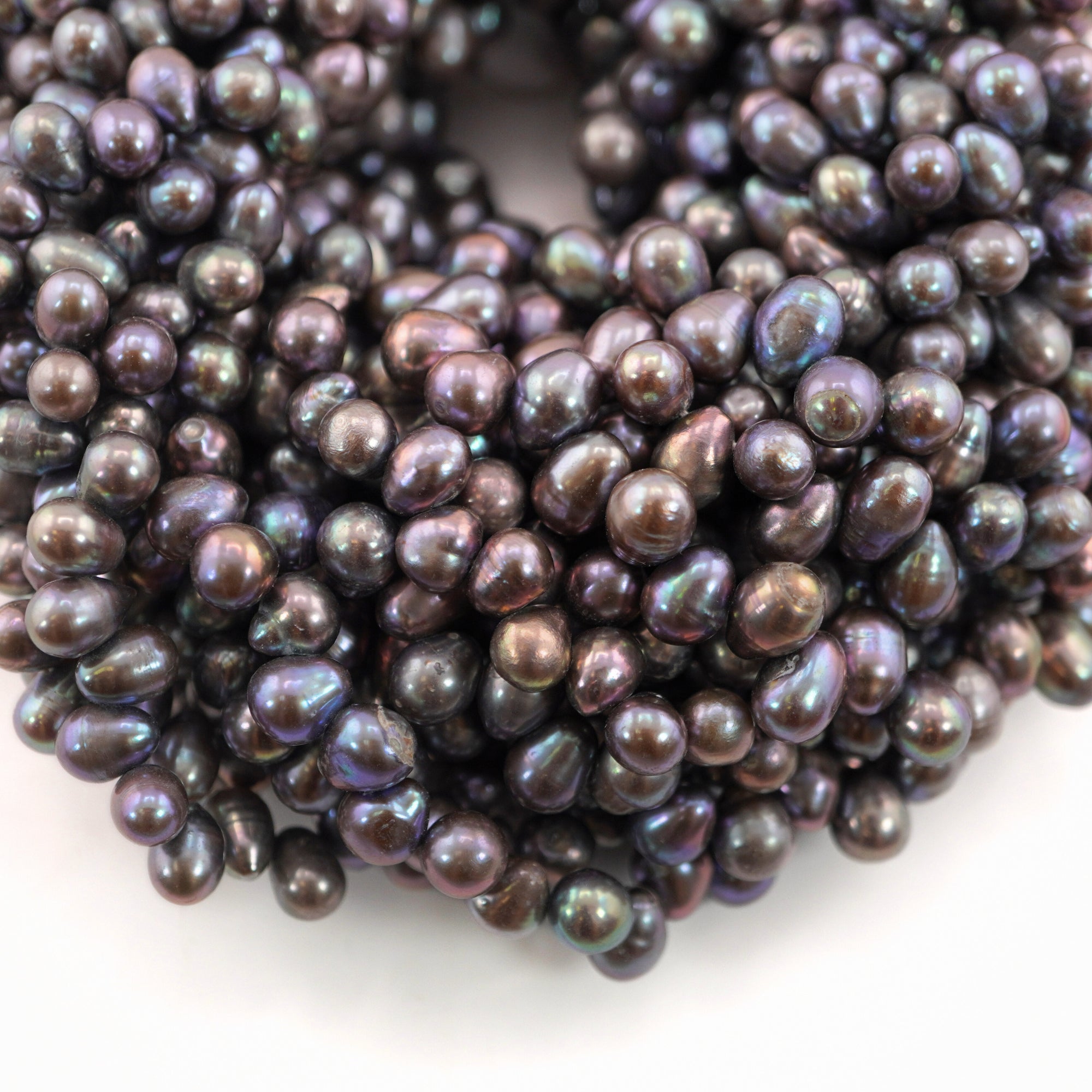 Peacock Oval Freshwater Pearls Beads