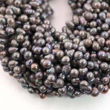 10 x 6 - 7 x 5 MM Peacock Oval Freshwater Pearls Beads