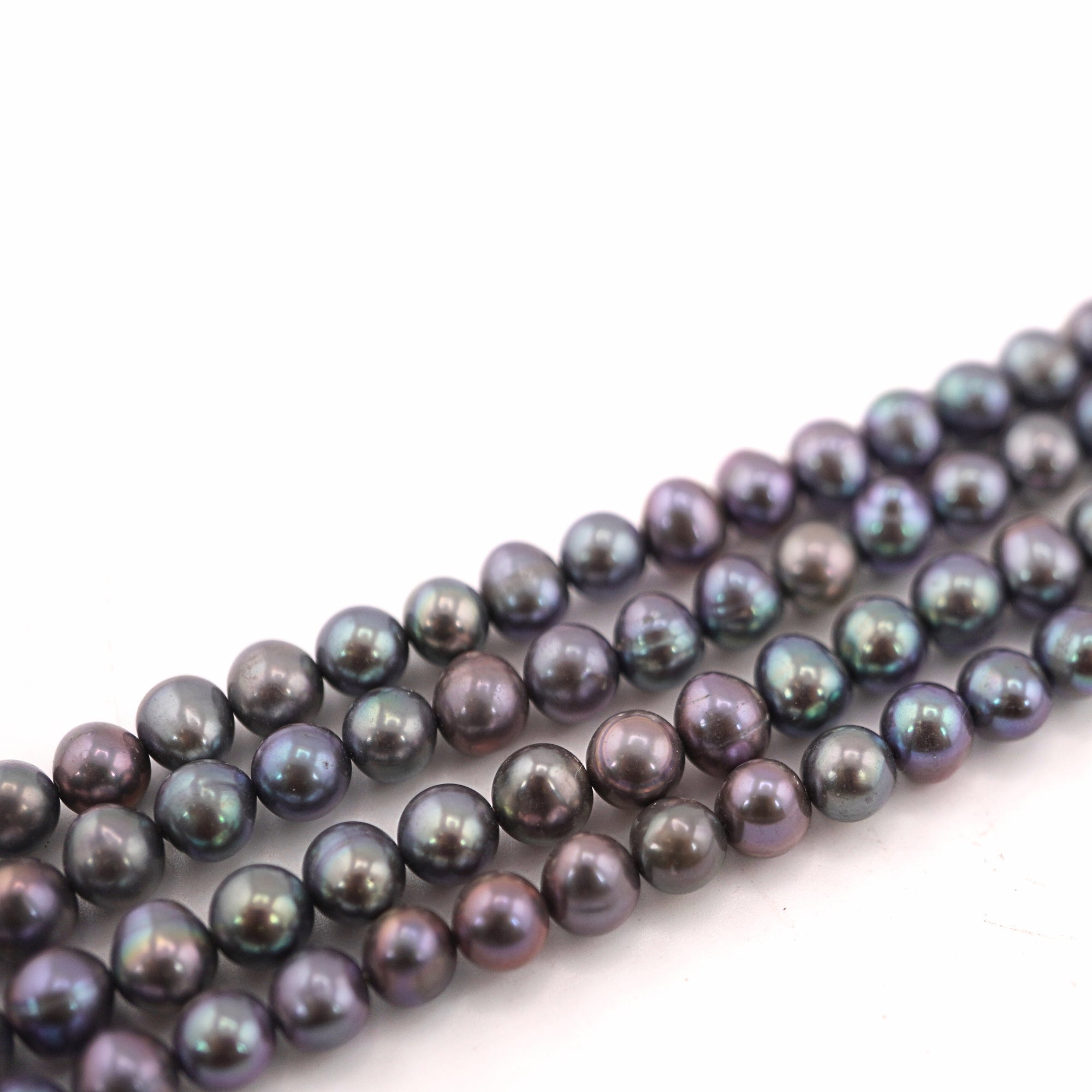 5.5 x 6 MM Peacock Potato Freshwater Pearls Beads