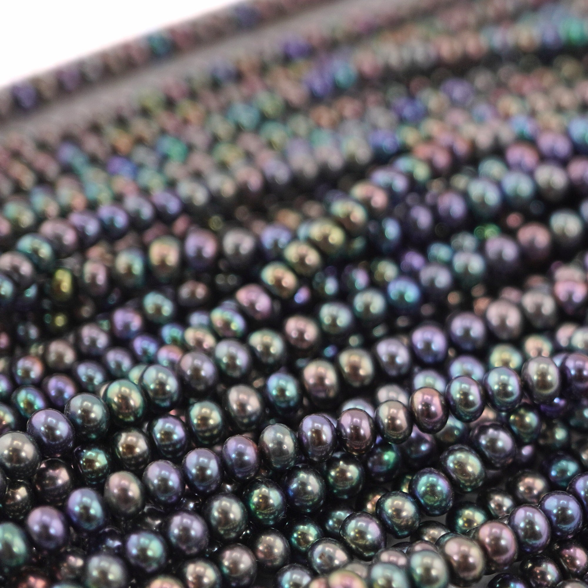 5 x 4 MM Peacock Button Freshwater Pearls Beads