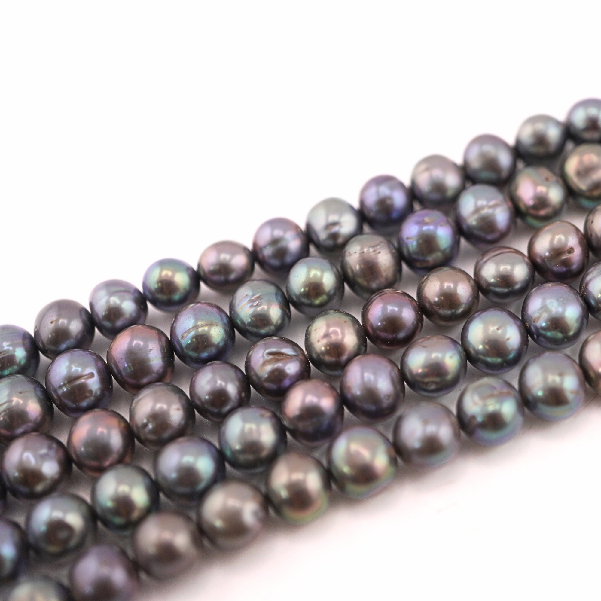 6 MM Peacock Potato Freshwater Pearls Beads