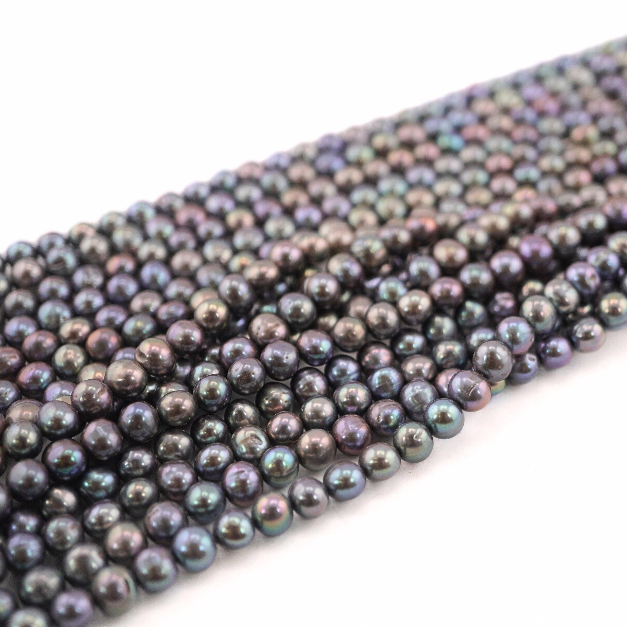 6 MM Peacock Potato Freshwater Pearls Beads