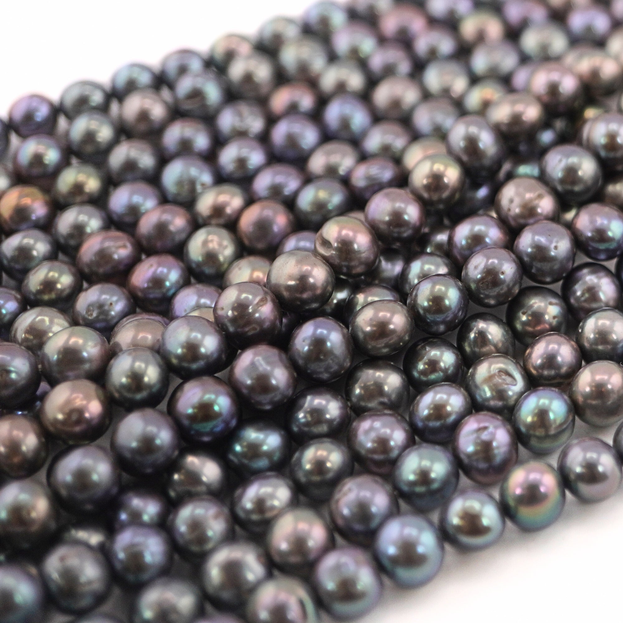 6 MM Peacock Potato Freshwater Pearls Beads