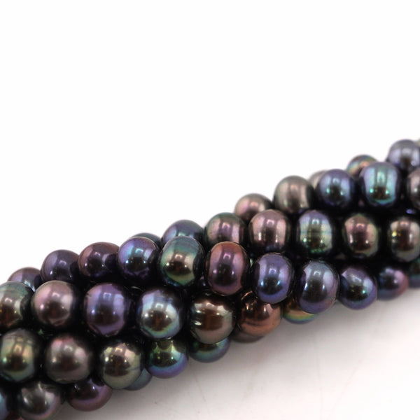 7 MM Peacock Potato Freshwater Pearls Beads