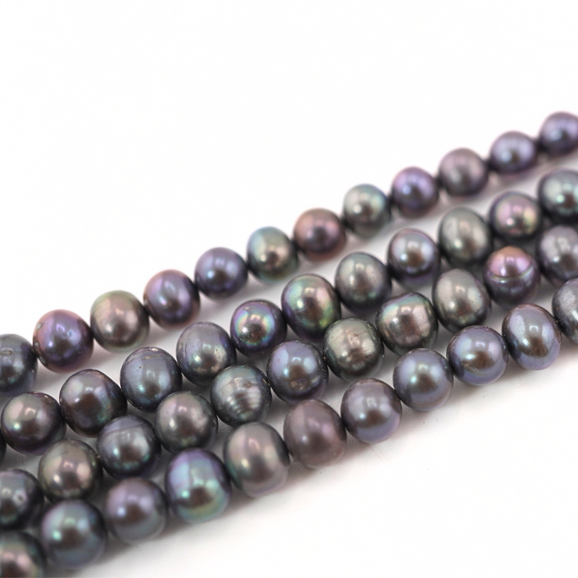 6 x 5 MM Peacock Potato Freshwater Pearls Beads