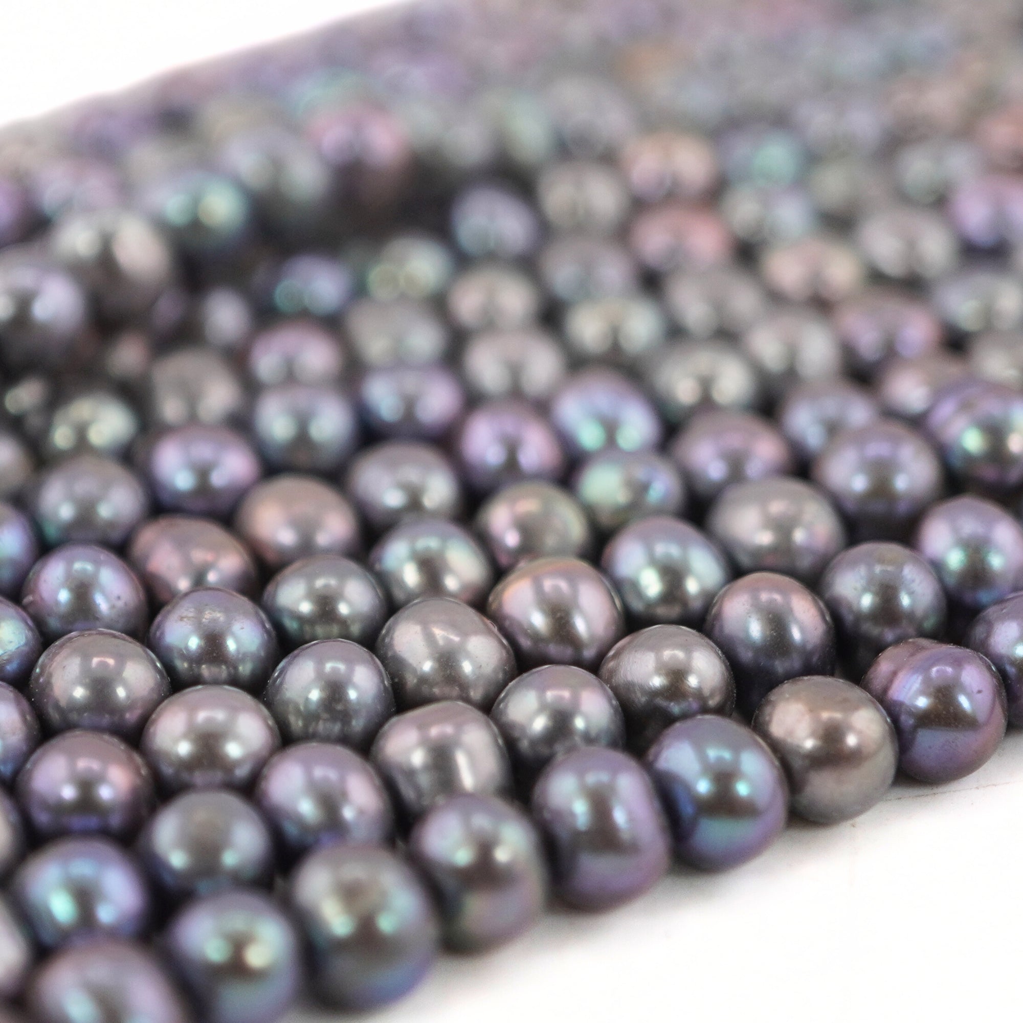 6 x 5 MM Peacock Potato Freshwater Pearls Beads