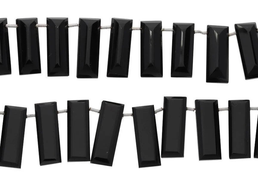 Faceted Black Onyx Beads