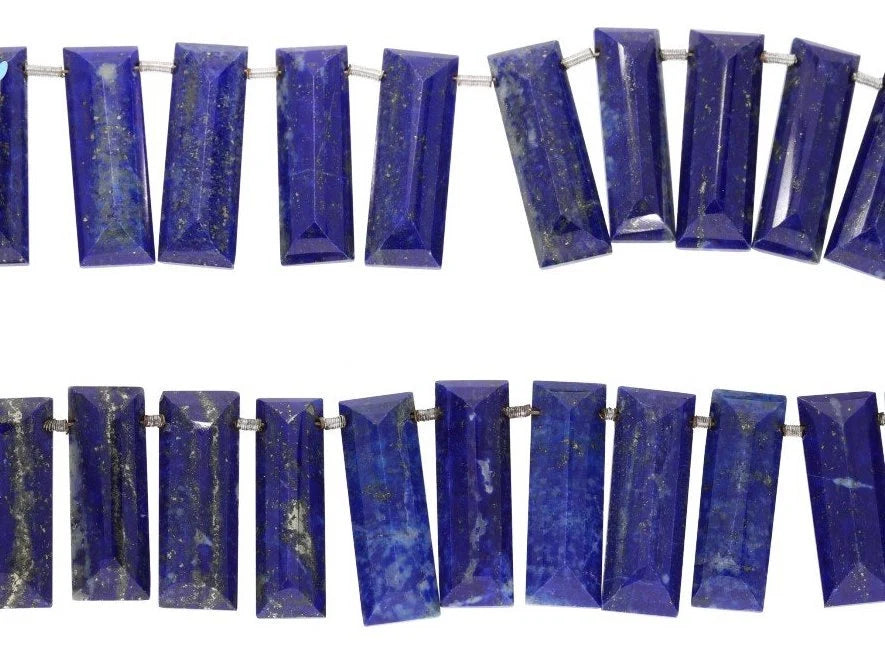 Faceted Lapis Rectangle